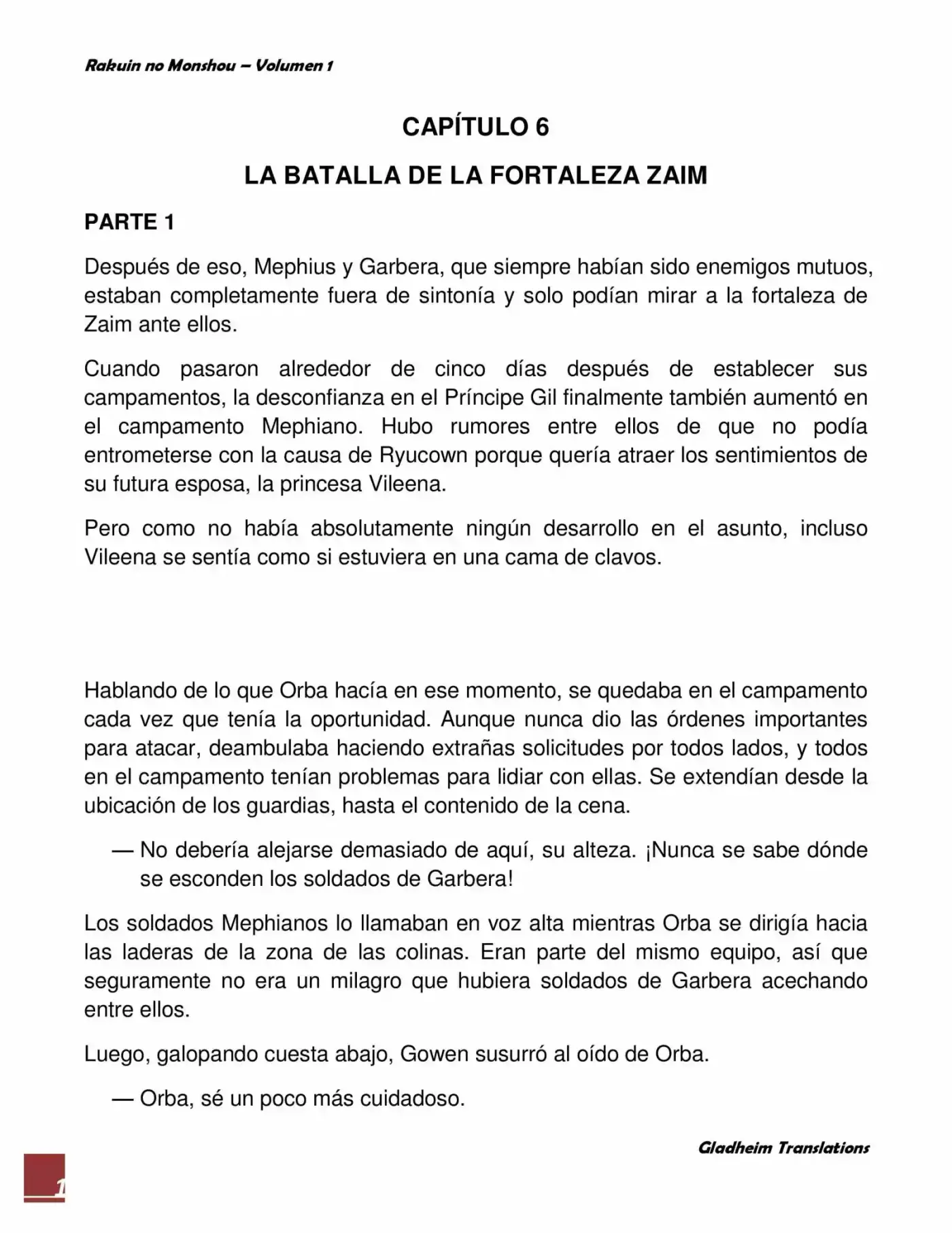 Rakuin No Monshou (Novela) - Capítulo 6 - Página 1 - LectorTMOo