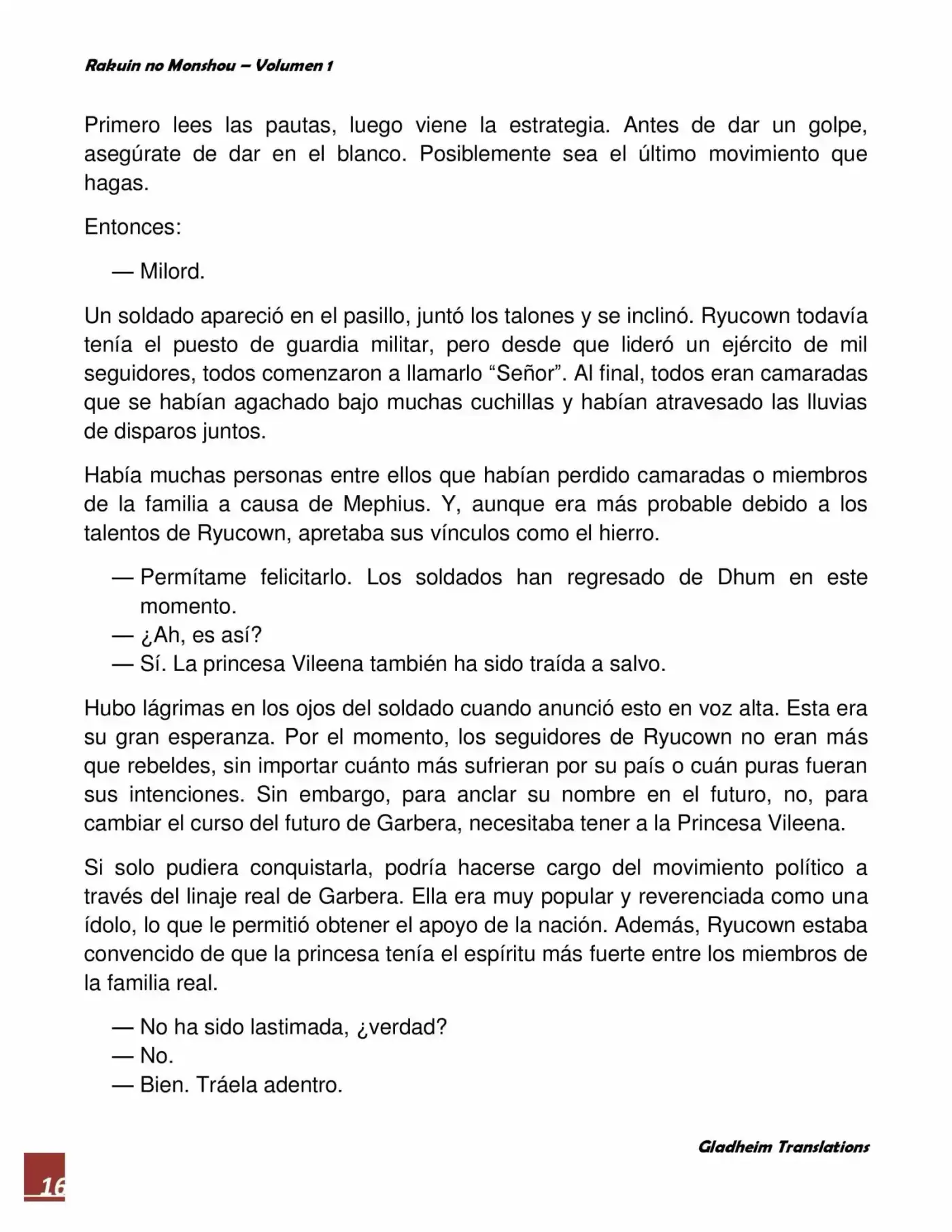 Rakuin No Monshou (Novela) - Capítulo 6 - Página 16 - LectorTMOo