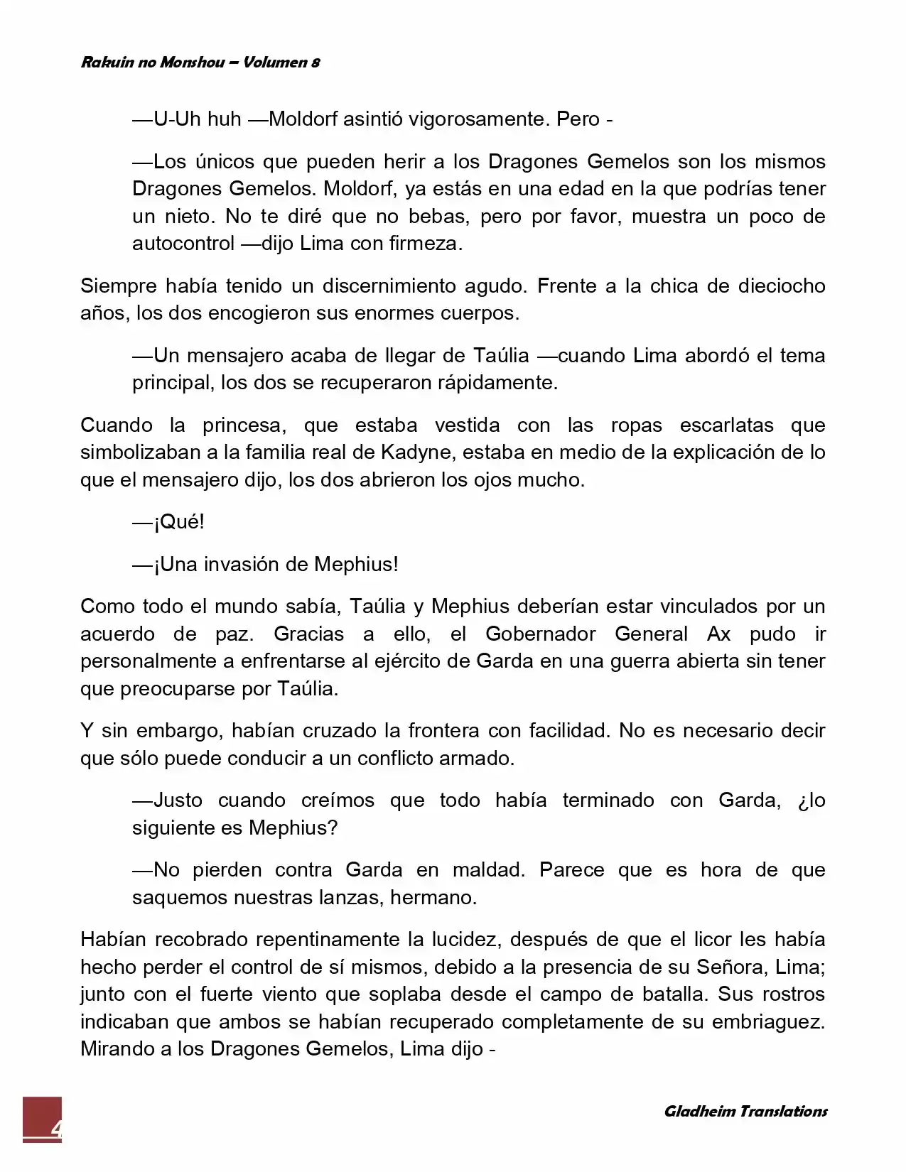 Rakuin No Monshou (Novela) - Capítulo 60 - Página 4 - LectorTMOo