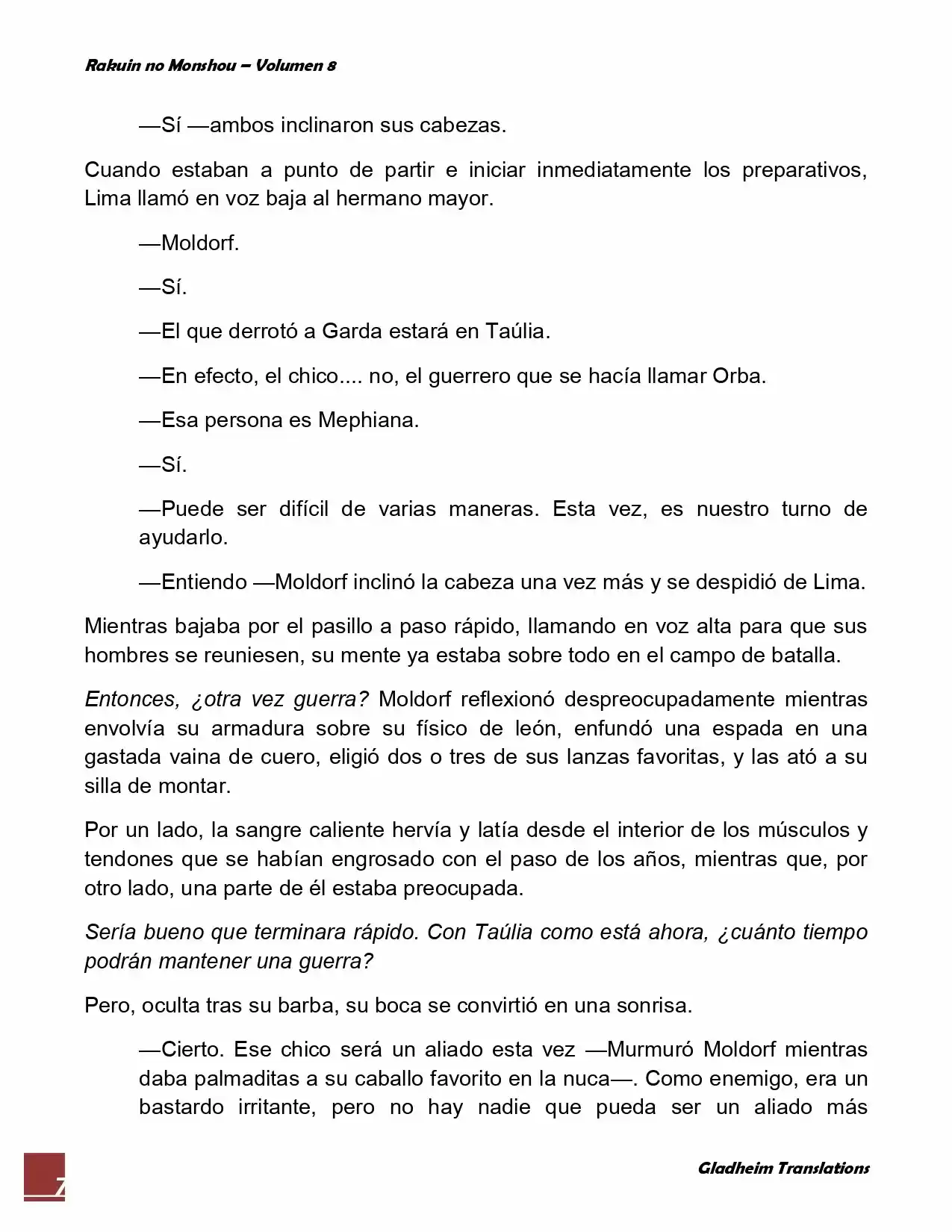 Rakuin No Monshou (Novela) - Capítulo 60 - Página 7 - LectorTMOo