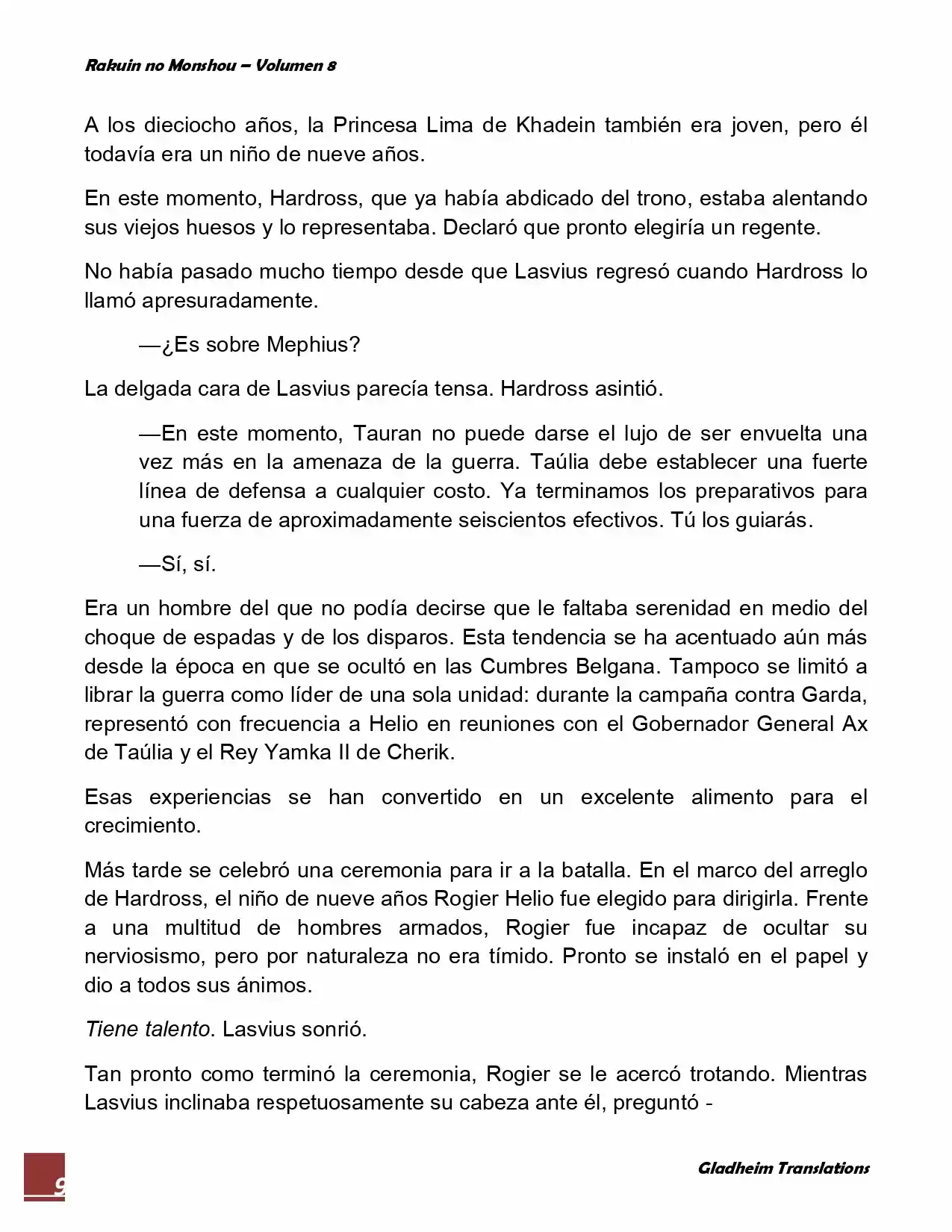 Rakuin No Monshou (Novela) - Capítulo 60 - Página 9 - LectorTMOo