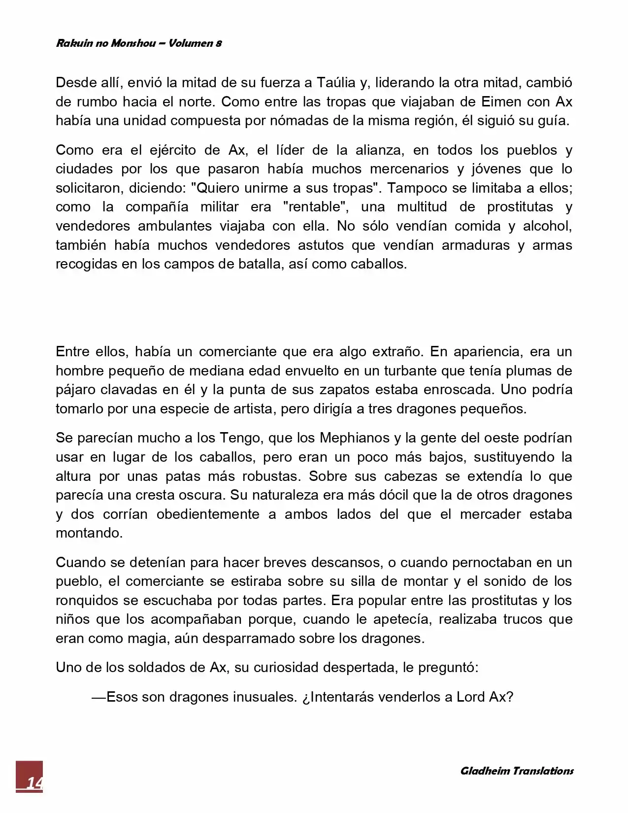 Rakuin No Monshou (Novela) - Capítulo 60 - Página 14 - LectorTMOo