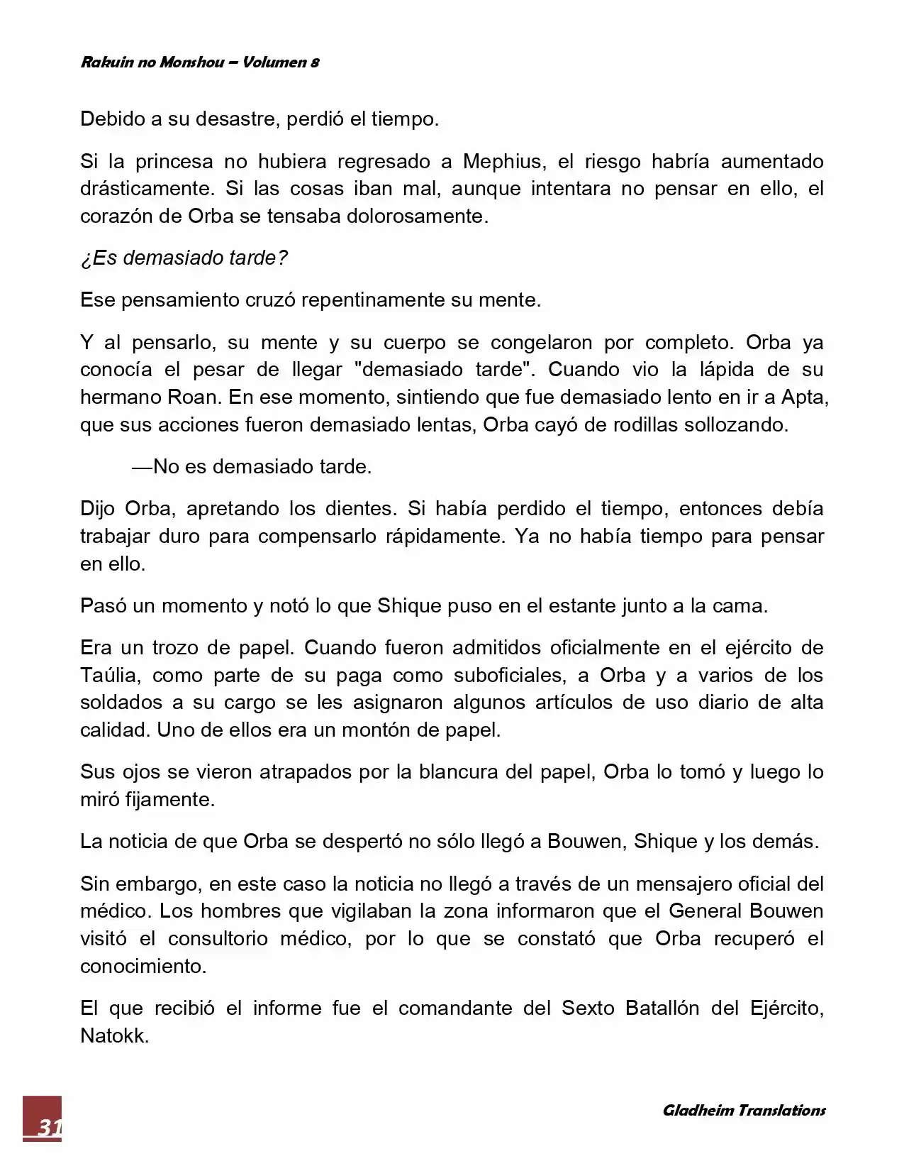 Rakuin No Monshou (Novela) - Capítulo 60 - Página 31 - LectorTMOo