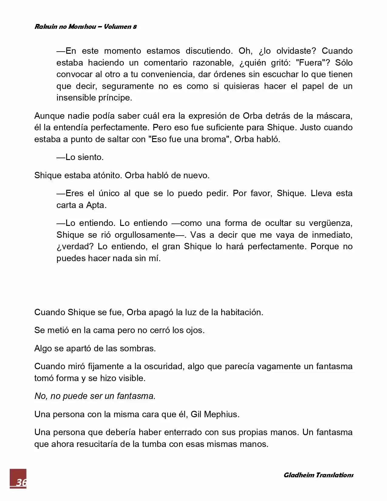 Rakuin No Monshou (Novela) - Capítulo 60 - Página 36 - LectorTMOo