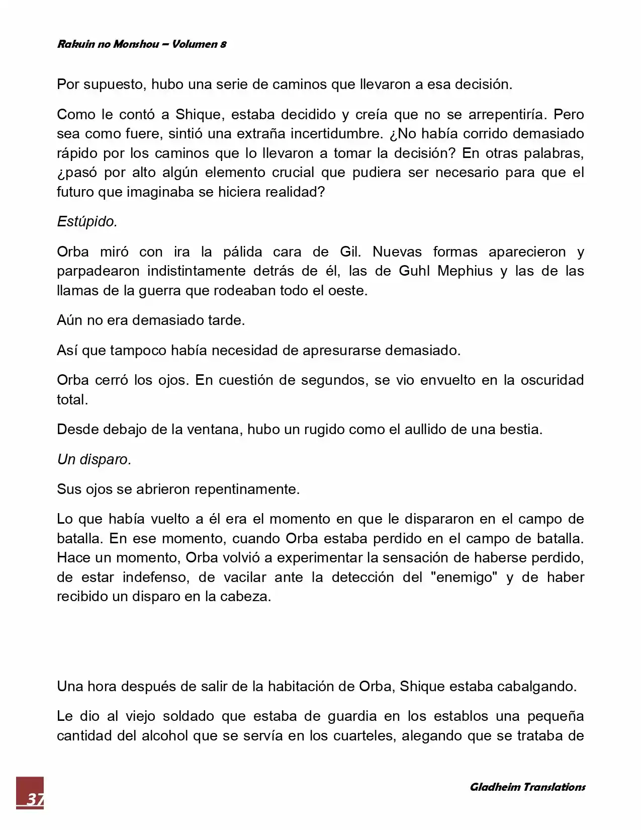 Rakuin No Monshou (Novela) - Capítulo 60 - Página 37 - LectorTMOo