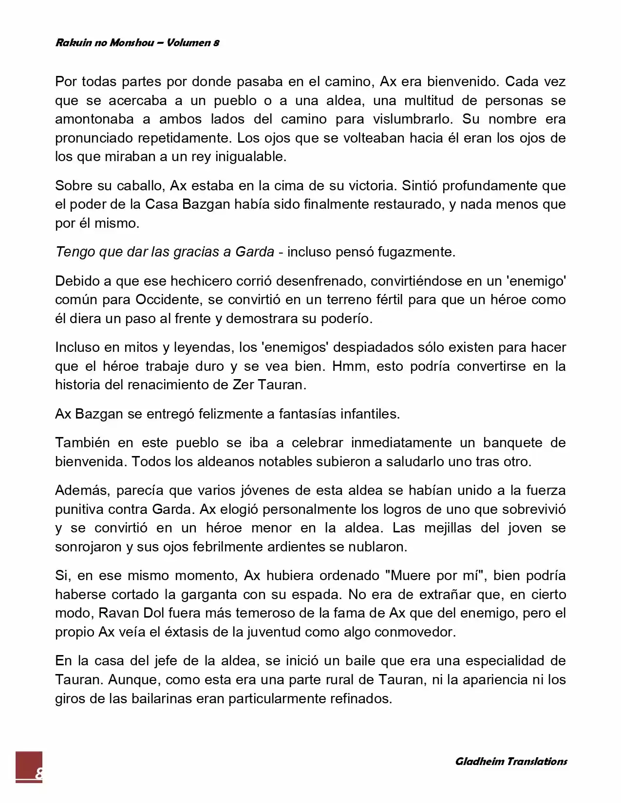 Rakuin No Monshou (Novela) - Capítulo 61 - Página 8 - LectorTMOo