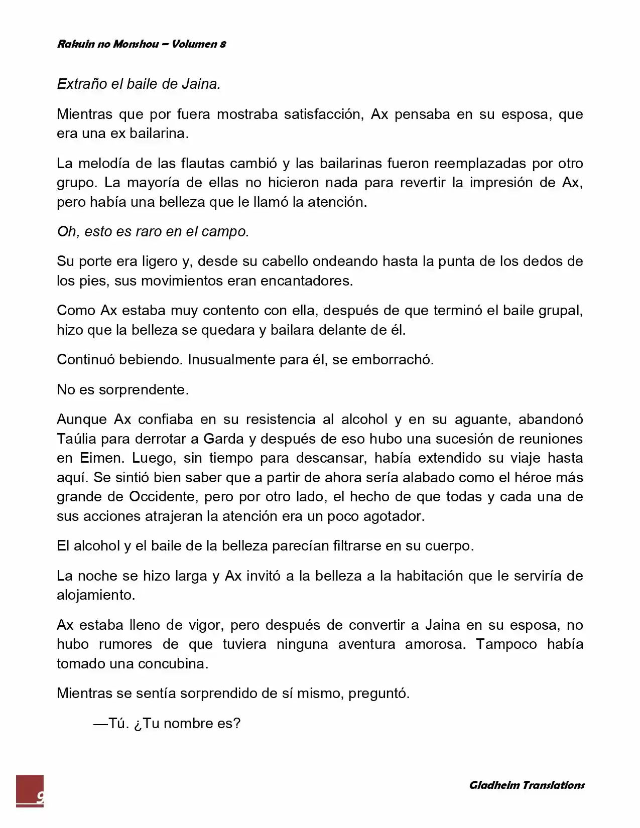 Rakuin No Monshou (Novela) - Capítulo 61 - Página 9 - LectorTMOo