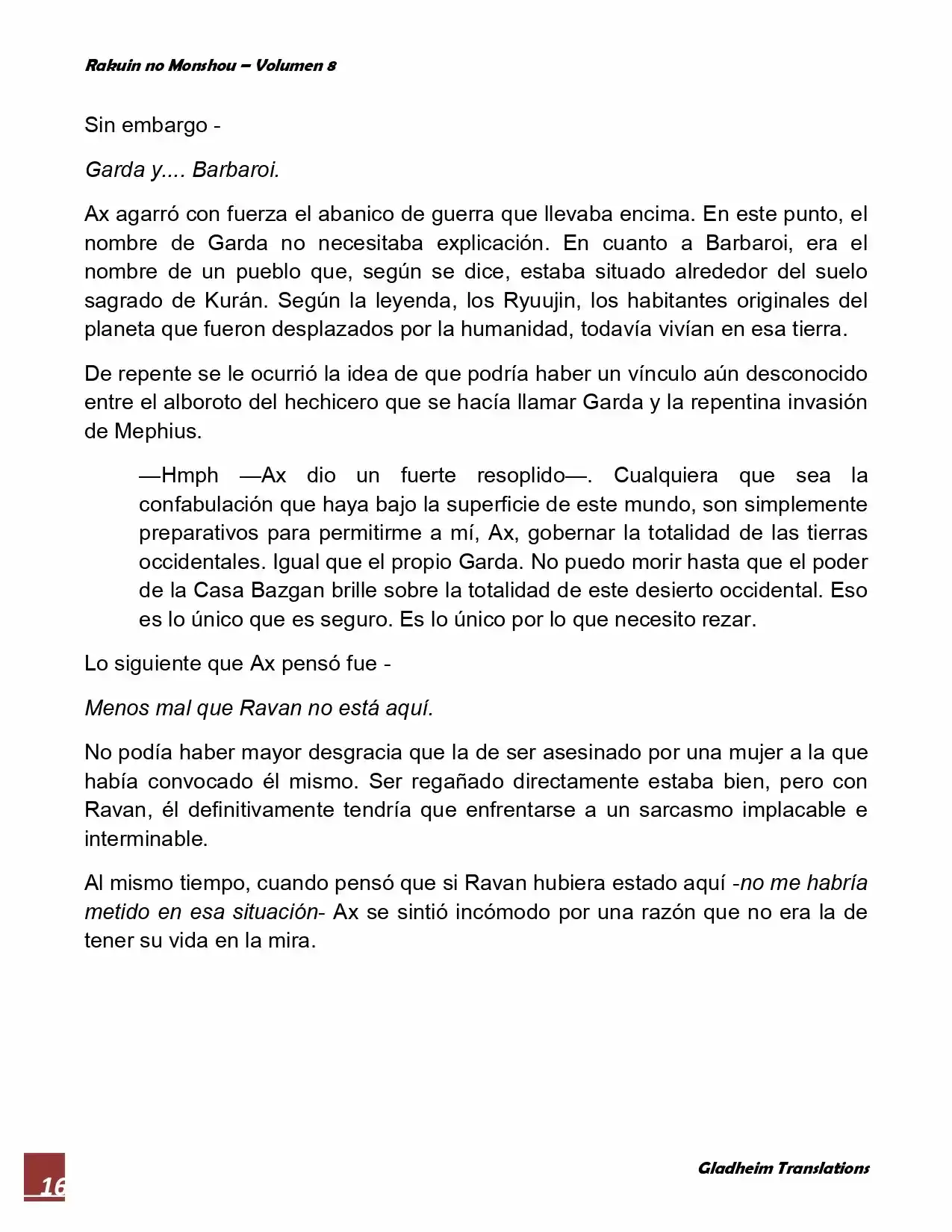 Rakuin No Monshou (Novela) - Capítulo 61 - Página 16 - LectorTMOo