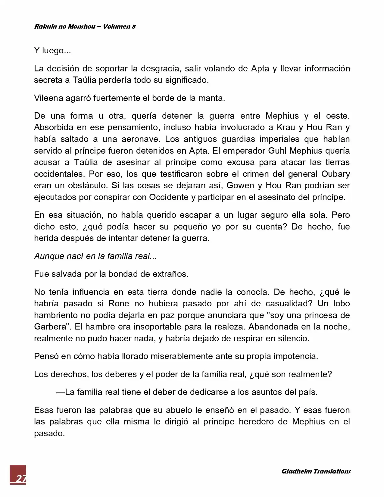 Rakuin No Monshou (Novela) - Capítulo 61 - Página 27 - LectorTMOo