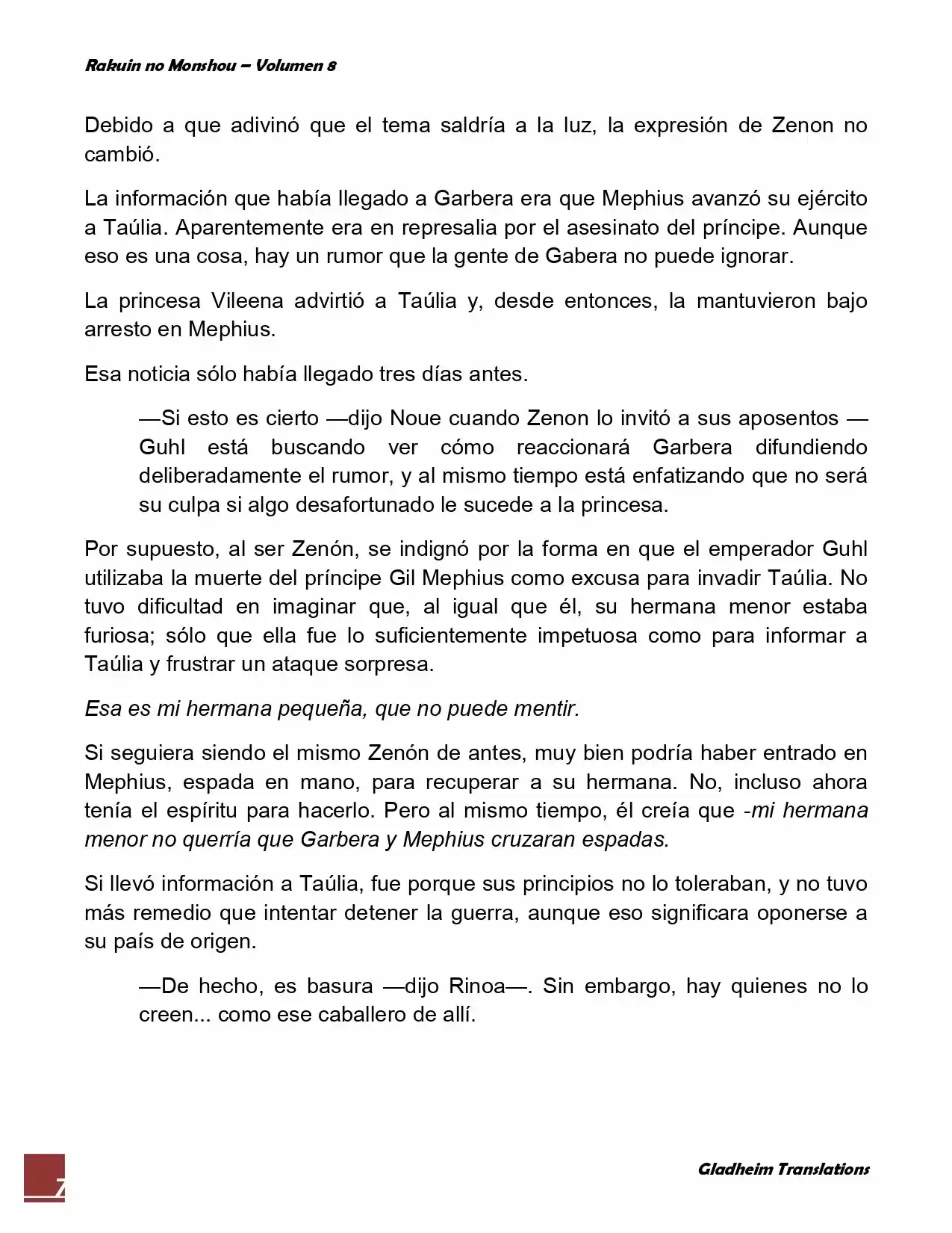 Rakuin No Monshou (Novela) - Capítulo 62 - Página 7 - LectorTMOo
