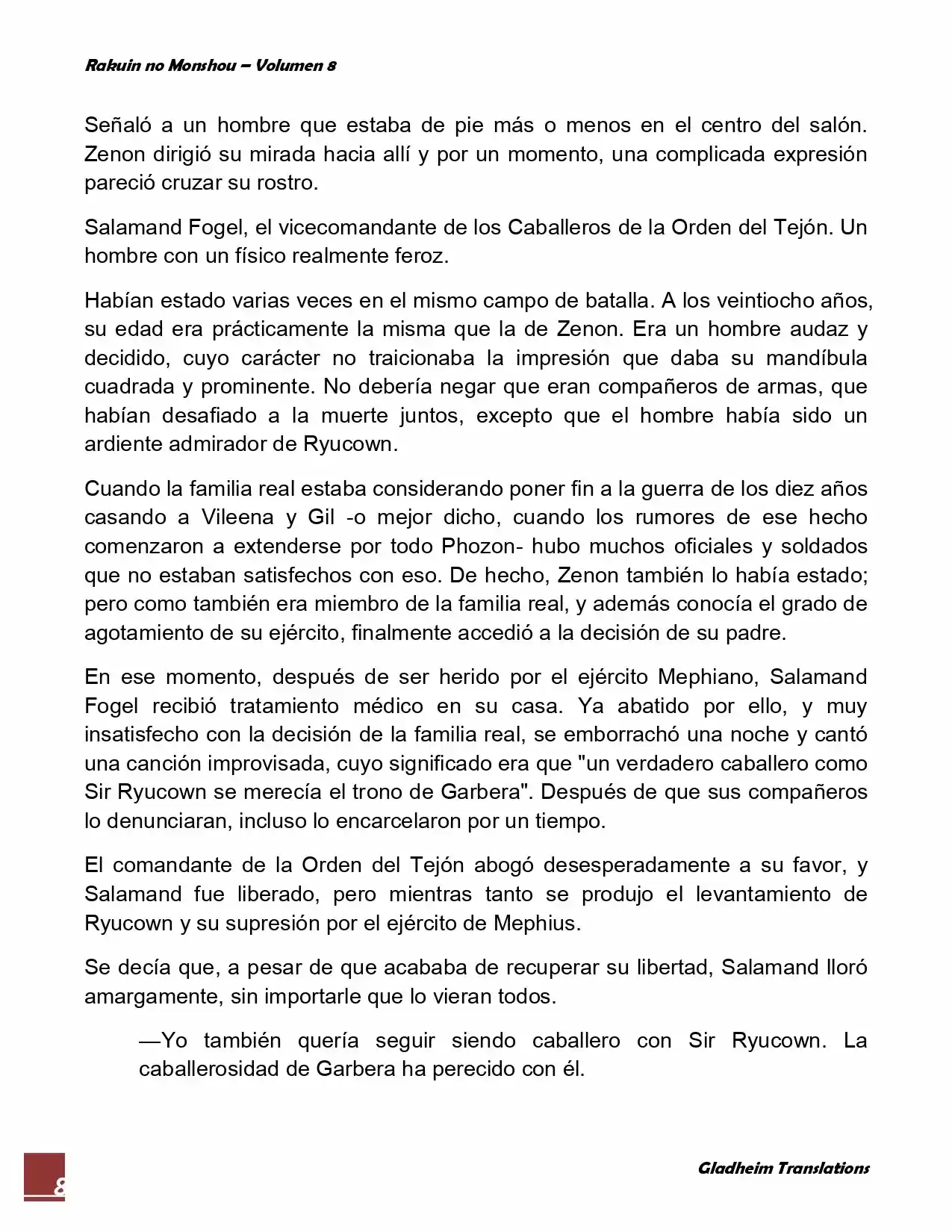 Rakuin No Monshou (Novela) - Capítulo 62 - Página 8 - LectorTMOo