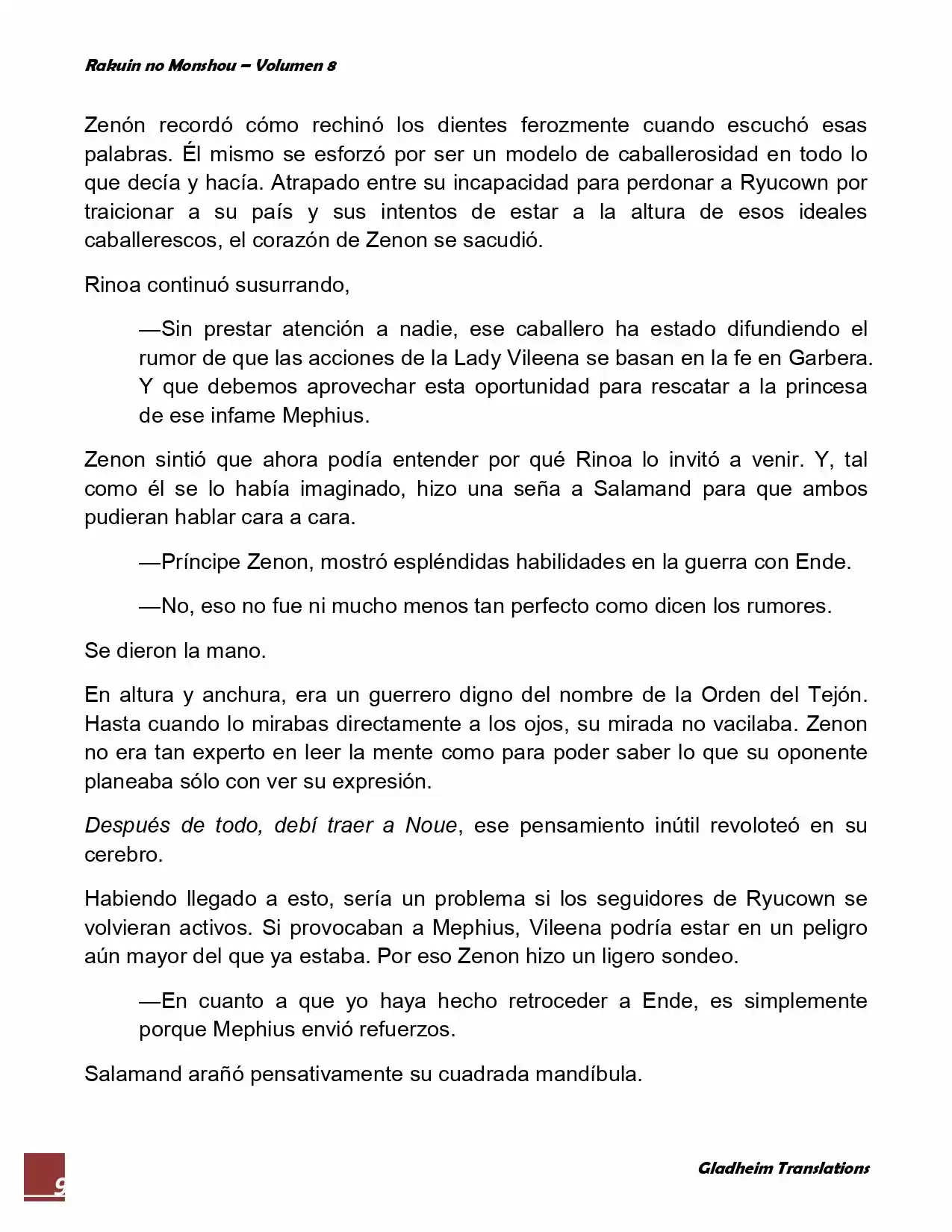 Rakuin No Monshou (Novela) - Capítulo 62 - Página 9 - LectorTMOo