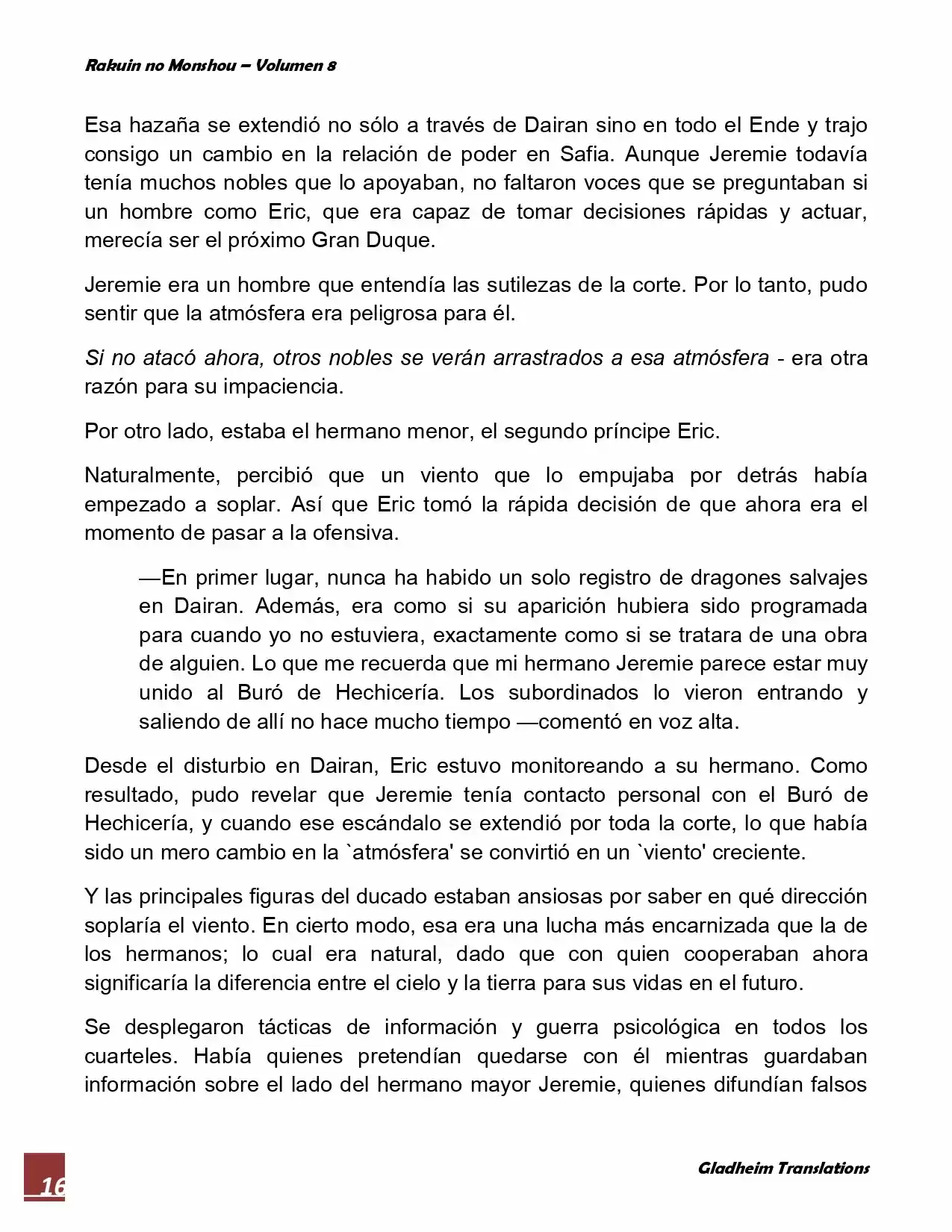 Rakuin No Monshou (Novela) - Capítulo 62 - Página 16 - LectorTMOo