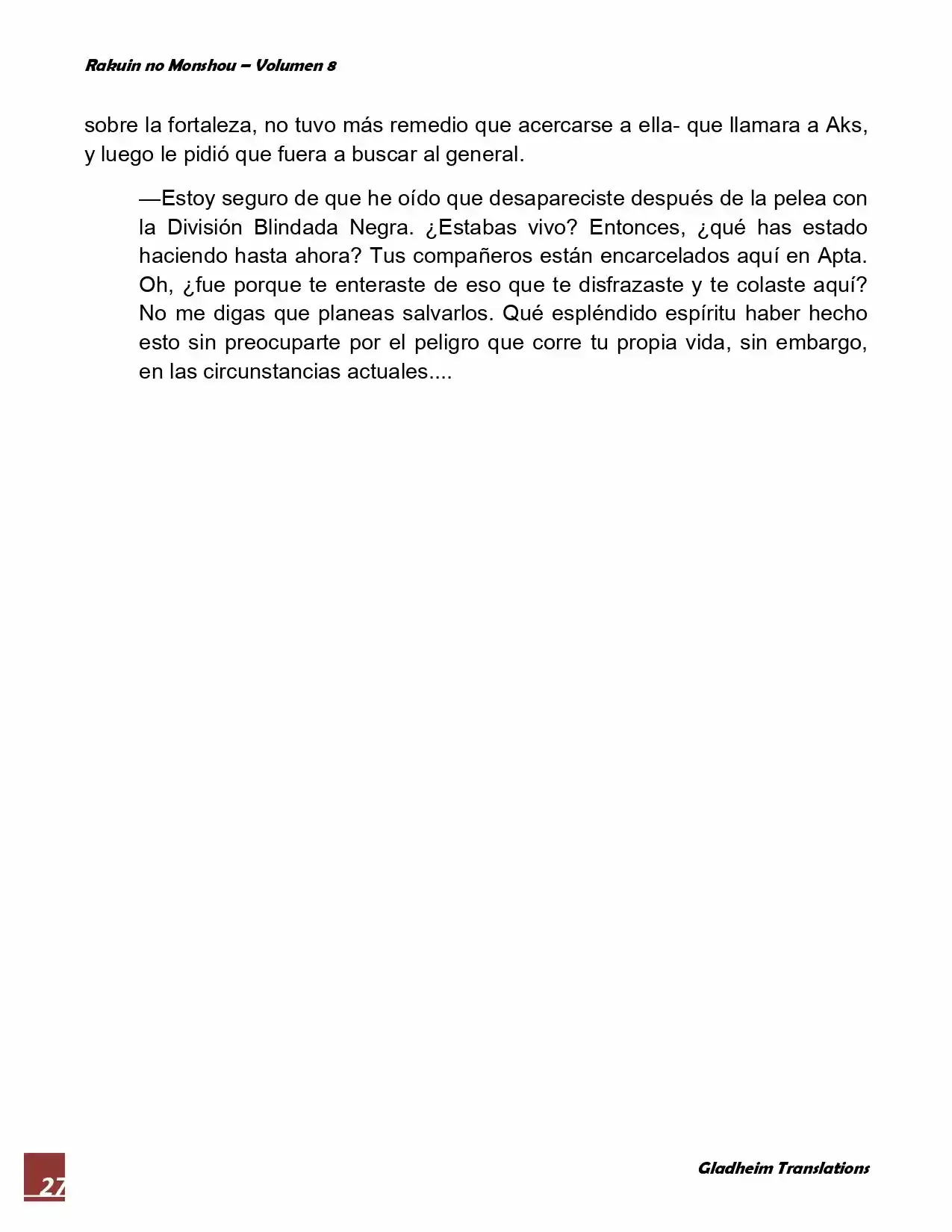 Rakuin No Monshou (Novela) - Capítulo 62 - Página 27 - LectorTMOo