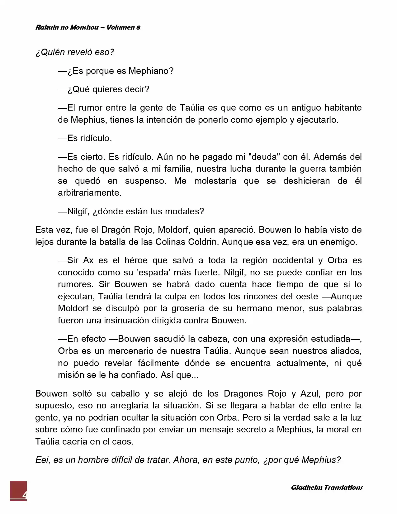 Rakuin No Monshou (Novela) - Capítulo 63 - Página 4 - LectorTMOo