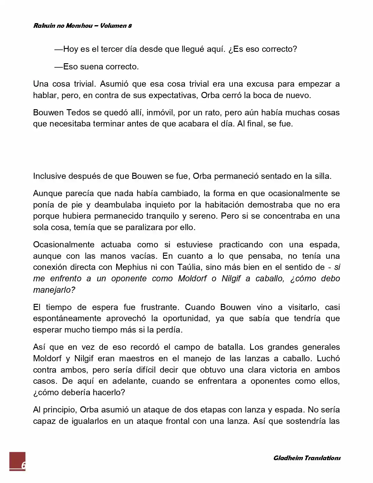 Rakuin No Monshou (Novela) - Capítulo 63 - Página 6 - LectorTMOo