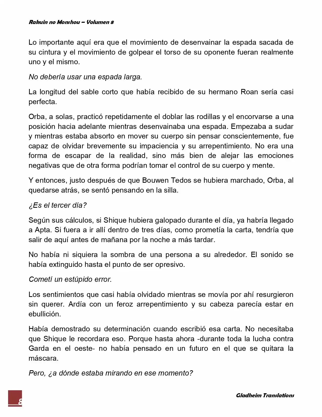 Rakuin No Monshou (Novela) - Capítulo 63 - Página 8 - LectorTMOo