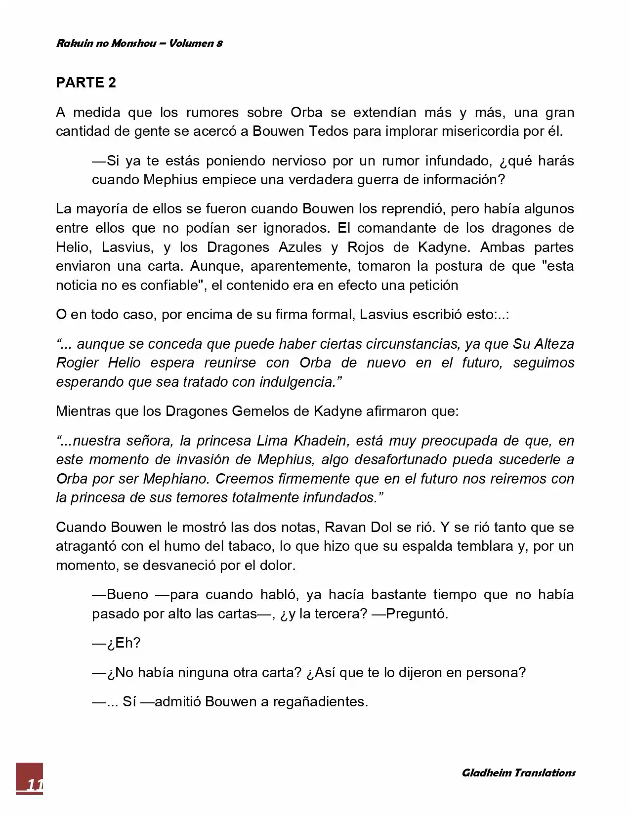 Rakuin No Monshou (Novela) - Capítulo 63 - Página 11 - LectorTMOo
