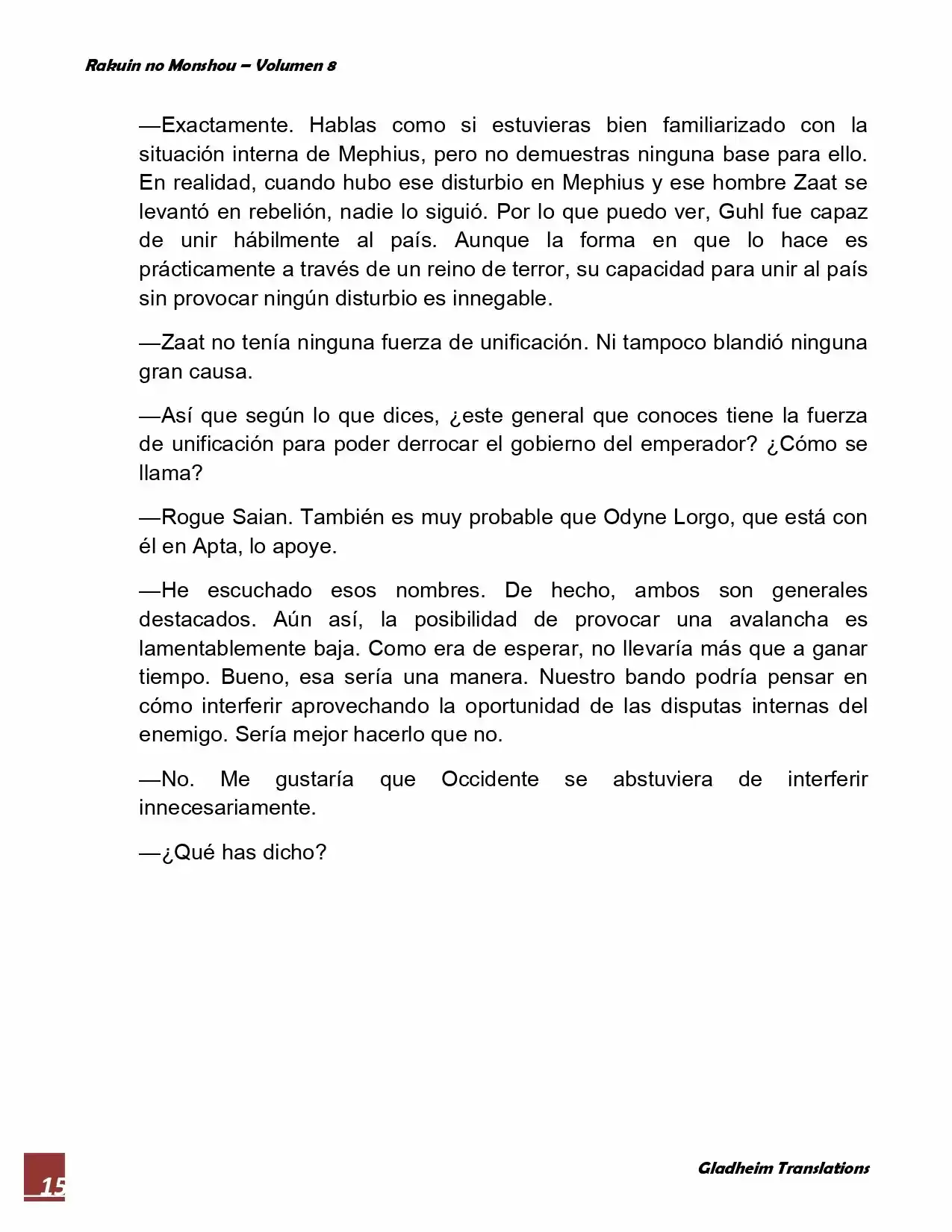 Rakuin No Monshou (Novela) - Capítulo 63 - Página 15 - LectorTMOo