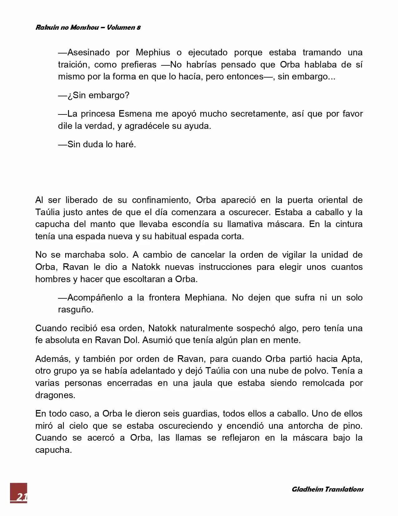 Rakuin No Monshou (Novela) - Capítulo 63 - Página 21 - LectorTMOo
