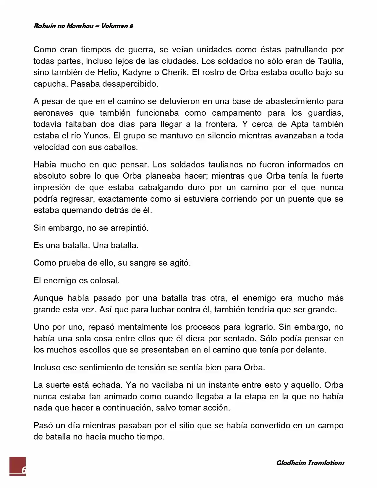 Rakuin No Monshou (Novela) - Capítulo 64 - Página 6 - LectorTMOo