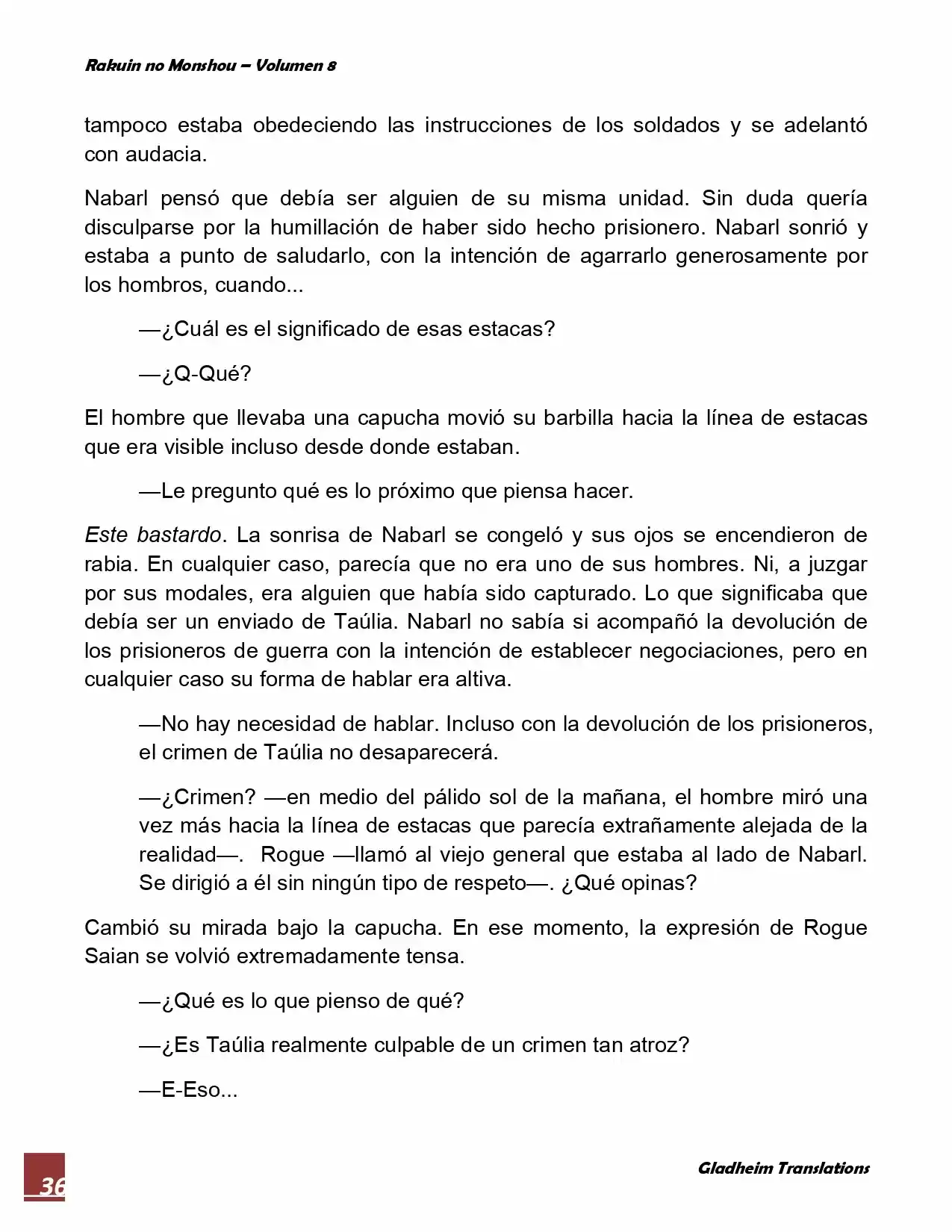 Rakuin No Monshou (Novela) - Capítulo 64 - Página 36 - LectorTMOo