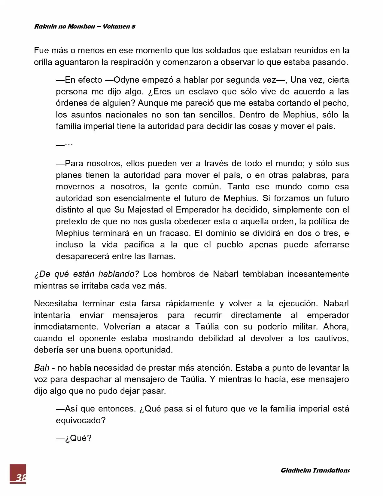 Rakuin No Monshou (Novela) - Capítulo 64 - Página 38 - LectorTMOo