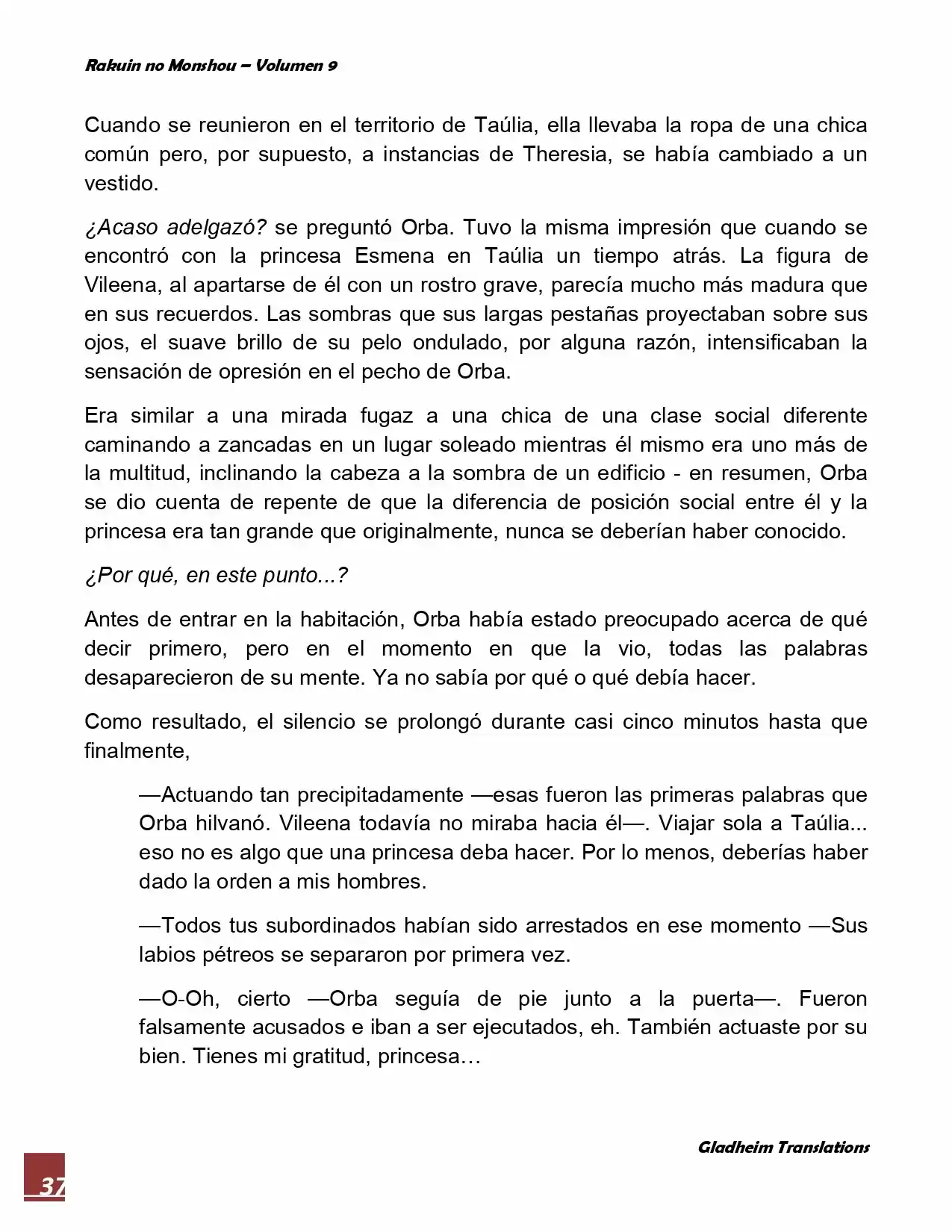 Rakuin No Monshou (Novela) - Capítulo 65 - Página 37 - LectorTMOo
