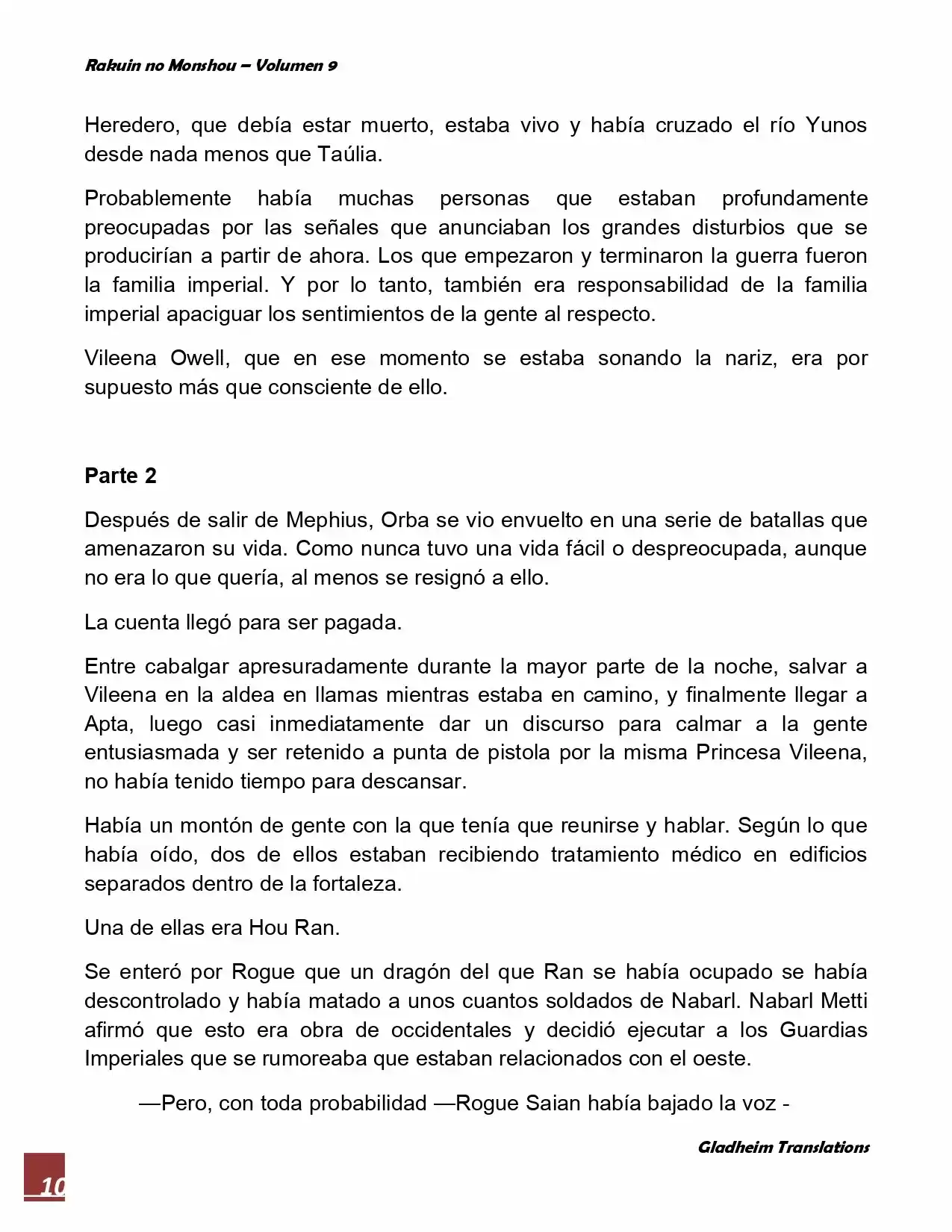 Rakuin No Monshou (Novela) - Capítulo 66 - Página 10 - LectorTMOo