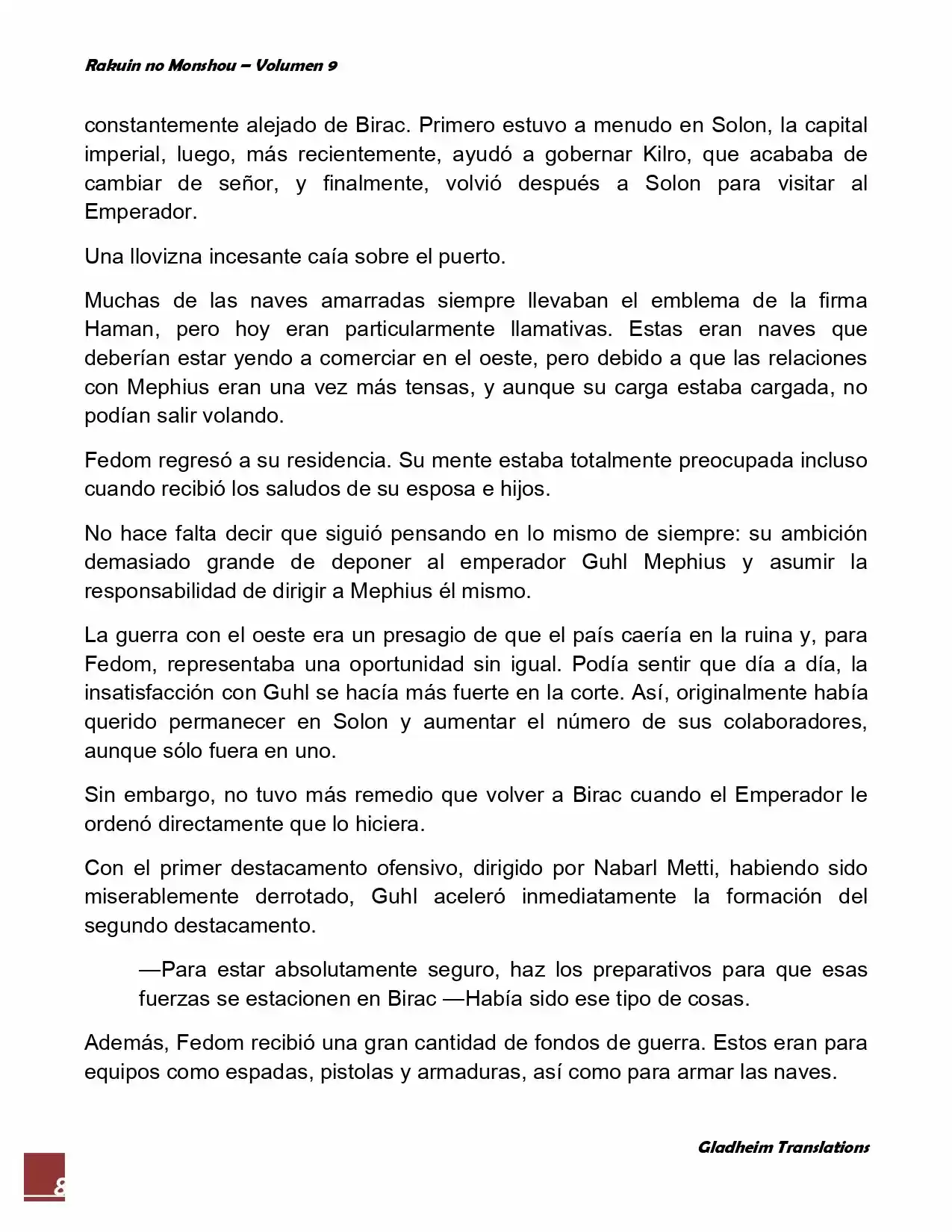 Rakuin No Monshou (Novela) - Capítulo 67 - Página 8 - LectorTMOo