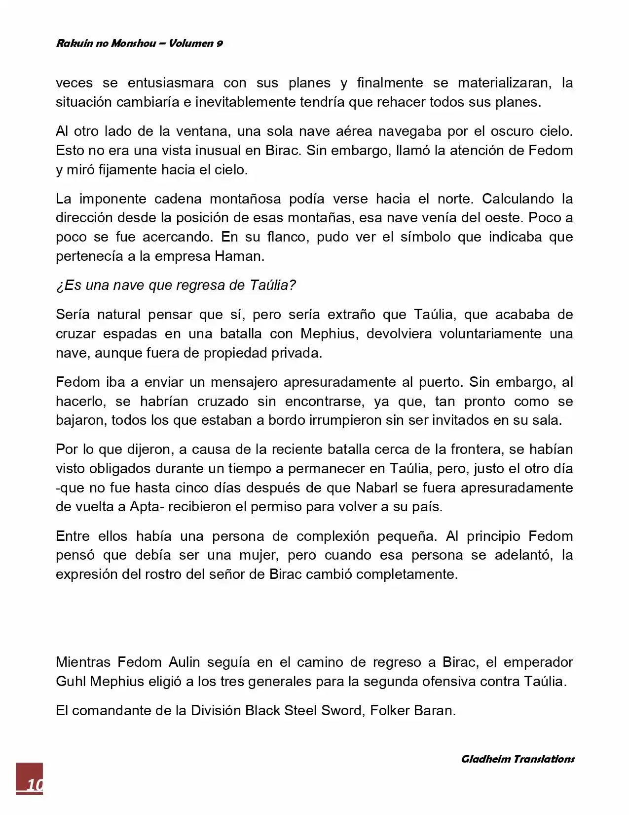 Rakuin No Monshou (Novela) - Capítulo 67 - Página 10 - LectorTMOo