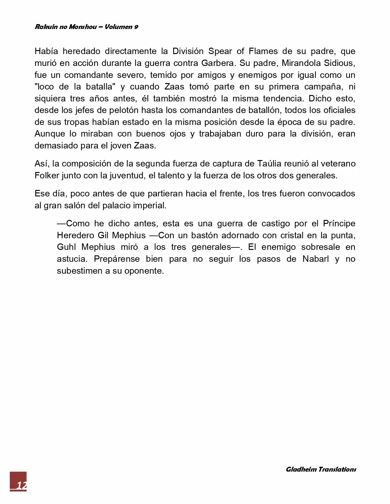 Rakuin No Monshou (Novela) - Capítulo 67 - Página 12 - LectorTMOo