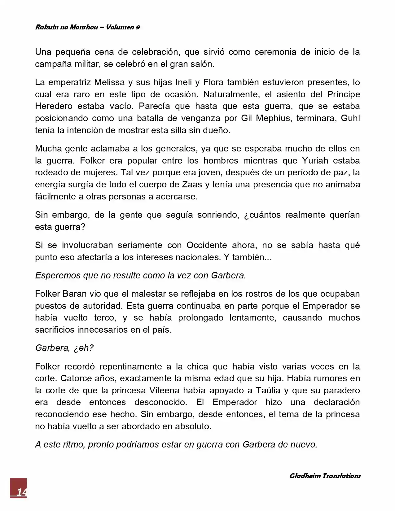 Rakuin No Monshou (Novela) - Capítulo 67 - Página 14 - LectorTMOo