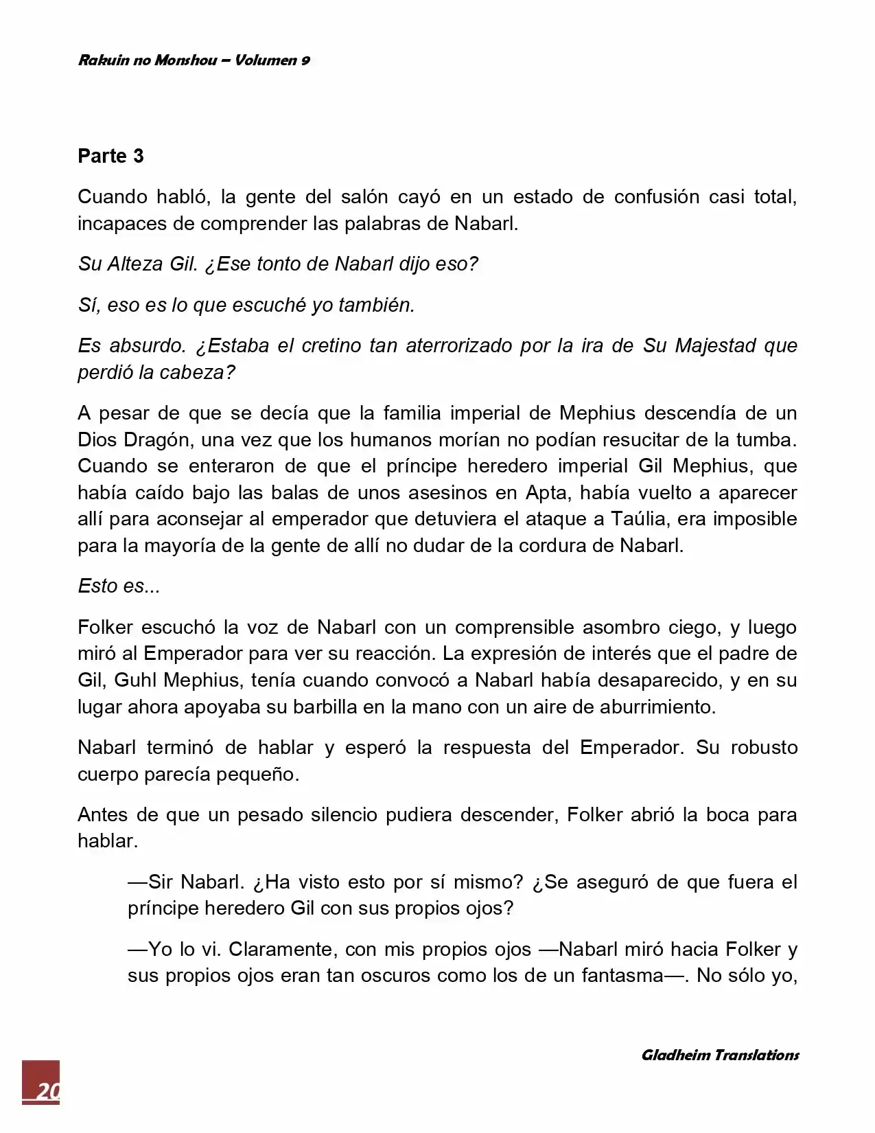 Rakuin No Monshou (Novela) - Capítulo 67 - Página 20 - LectorTMOo