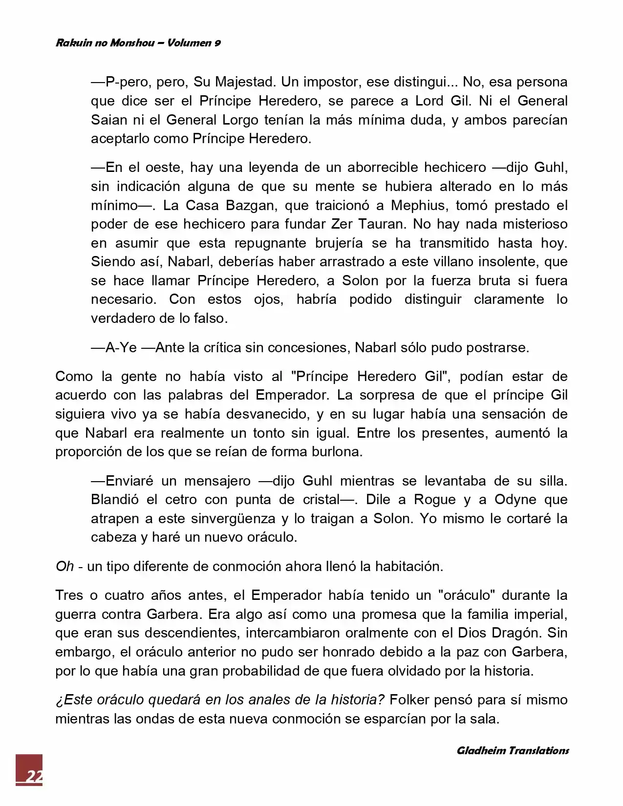 Rakuin No Monshou (Novela) - Capítulo 67 - Página 22 - LectorTMOo