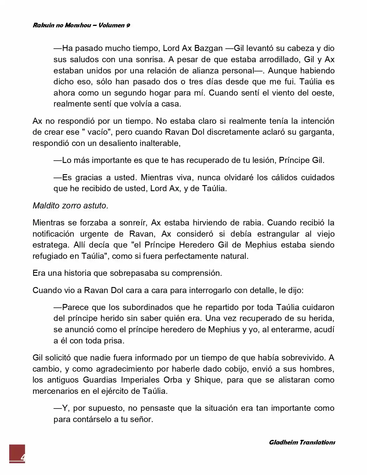 Rakuin No Monshou (Novela) - Capítulo 68 - Página 4 - LectorTMOo