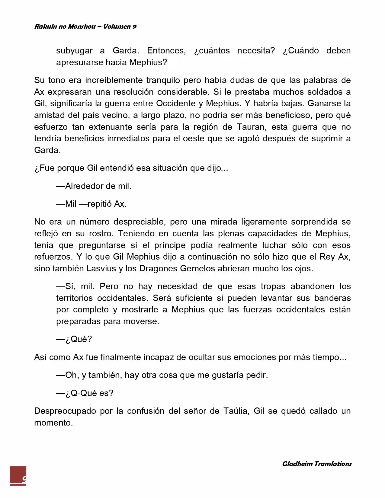 Rakuin No Monshou (Novela) - Capítulo 68 - Página 9 - LectorTMOo