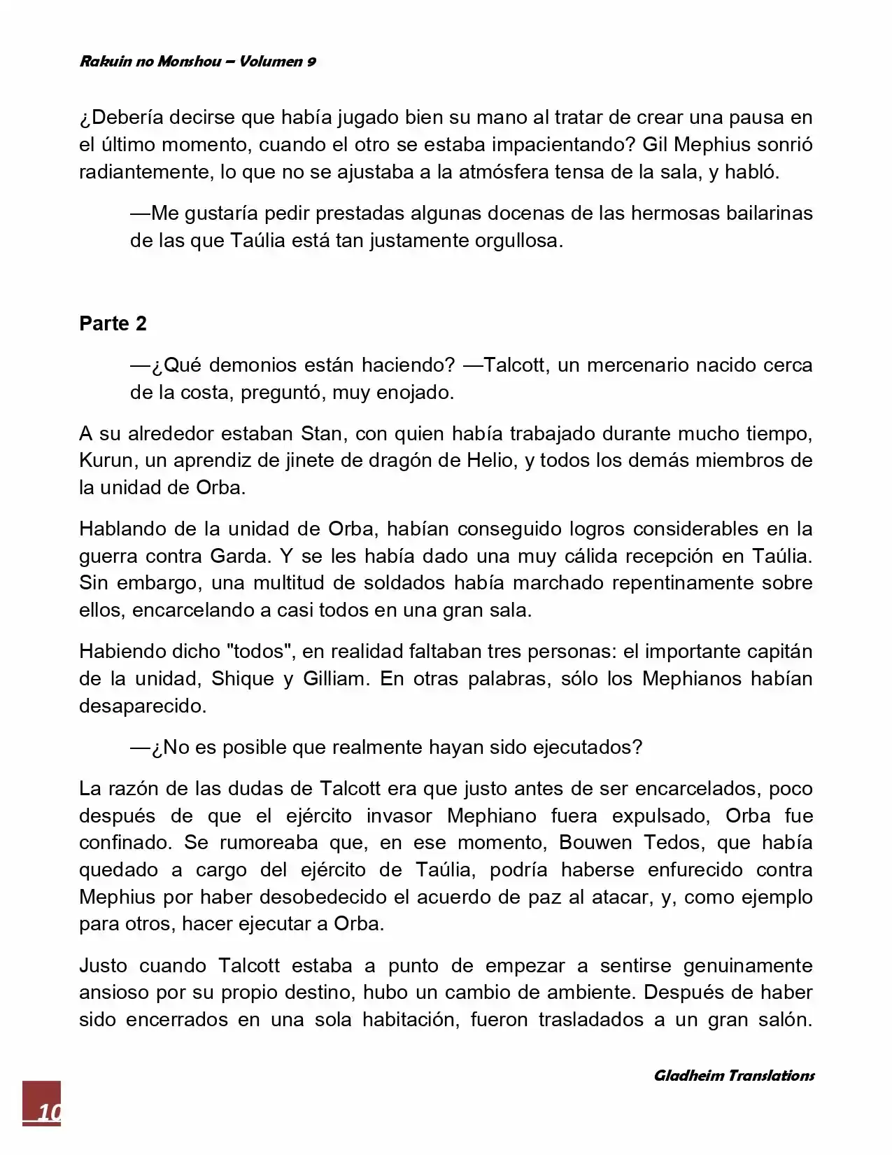 Rakuin No Monshou (Novela) - Capítulo 68 - Página 10 - LectorTMOo