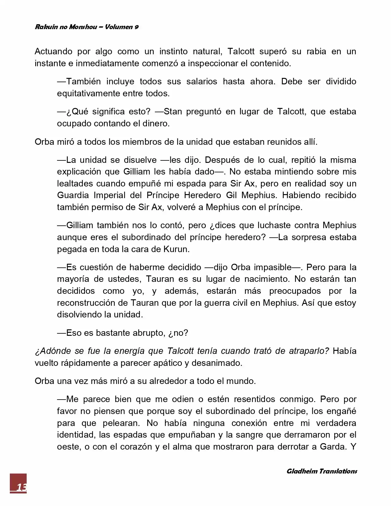 Rakuin No Monshou (Novela) - Capítulo 68 - Página 13 - LectorTMOo