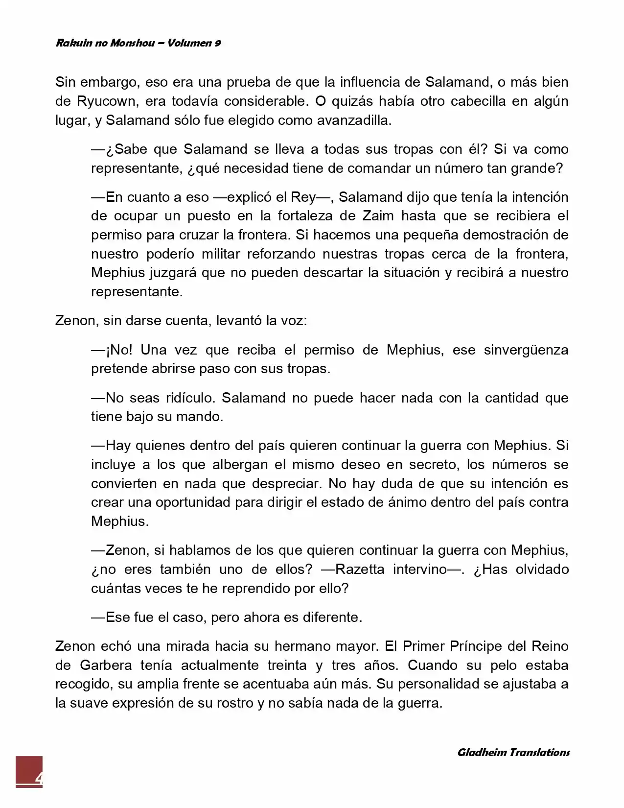 Rakuin No Monshou (Novela) - Capítulo 69 - Página 4 - LectorTMOo