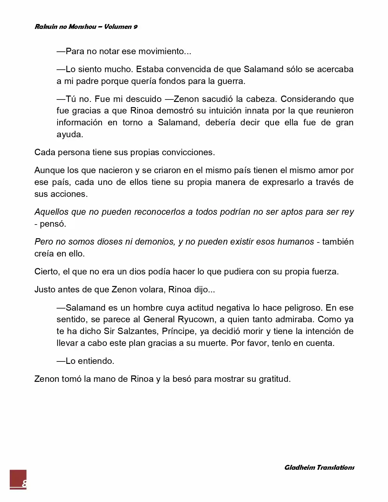 Rakuin No Monshou (Novela) - Capítulo 69 - Página 8 - LectorTMOo