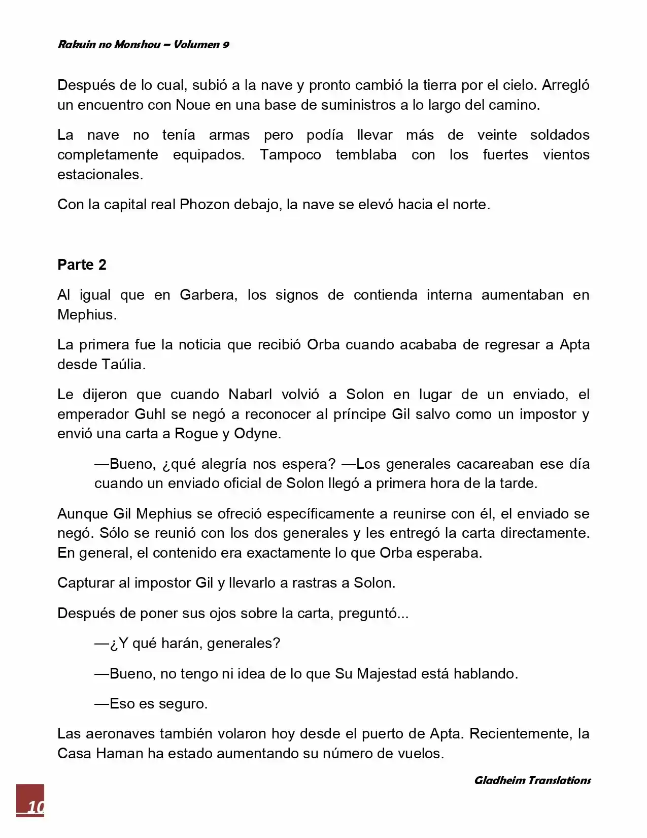 Rakuin No Monshou (Novela) - Capítulo 69 - Página 10 - LectorTMOo
