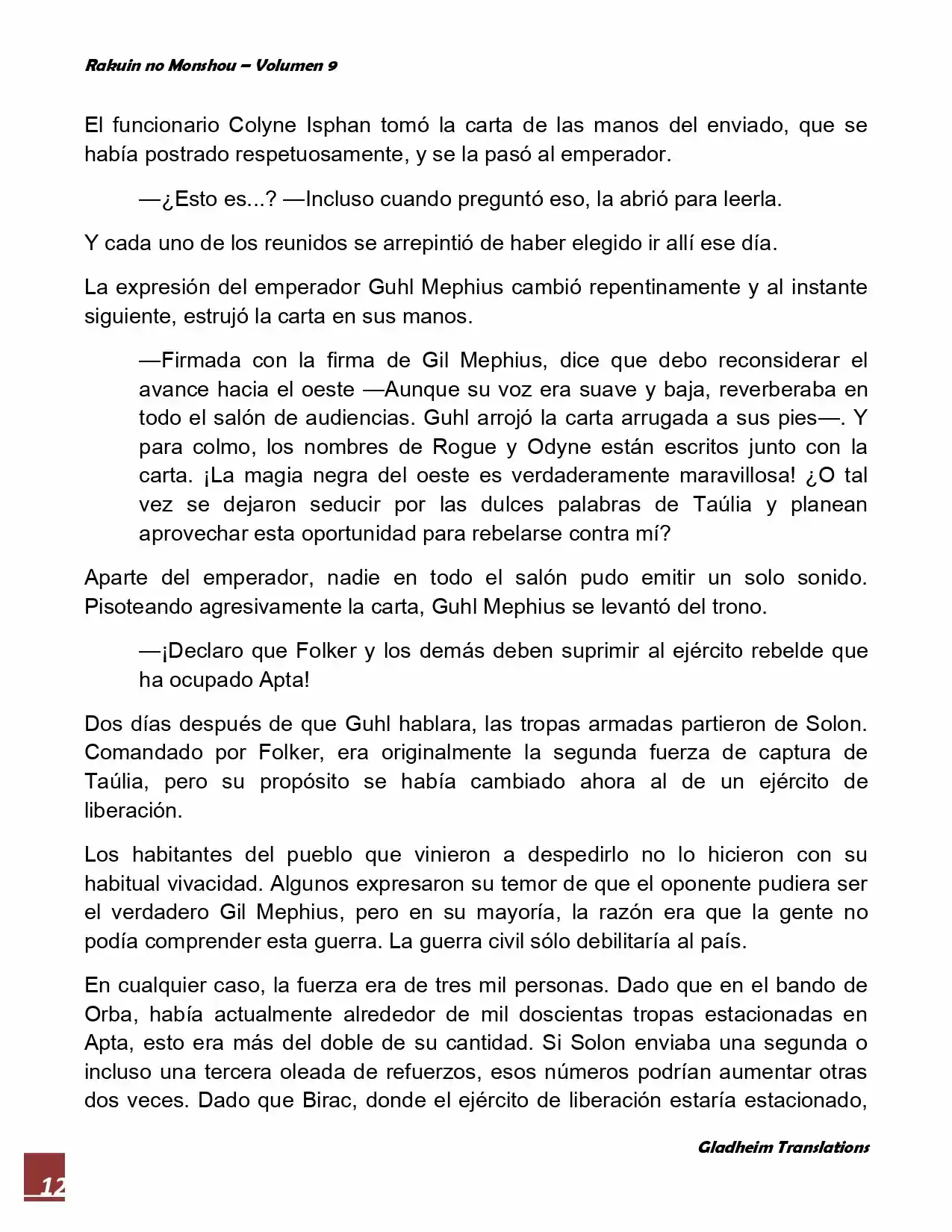 Rakuin No Monshou (Novela) - Capítulo 69 - Página 12 - LectorTMOo