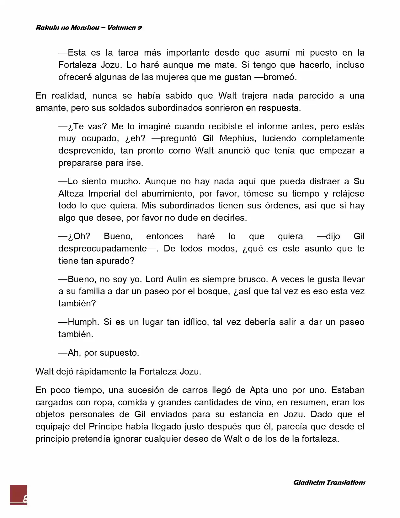 Rakuin No Monshou (Novela) - Capítulo 70 - Página 8 - LectorTMOo