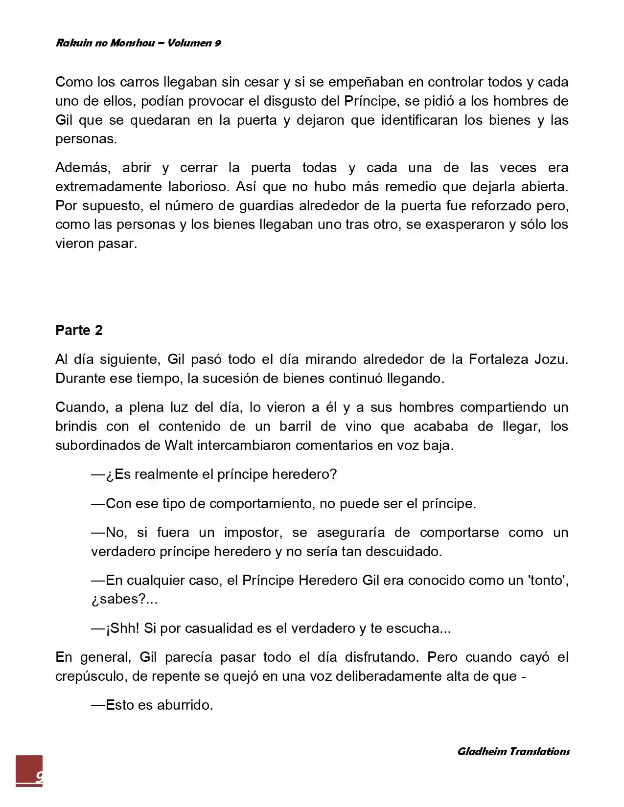 Rakuin No Monshou (Novela) - Capítulo 70 - Página 9 - LectorTMOo