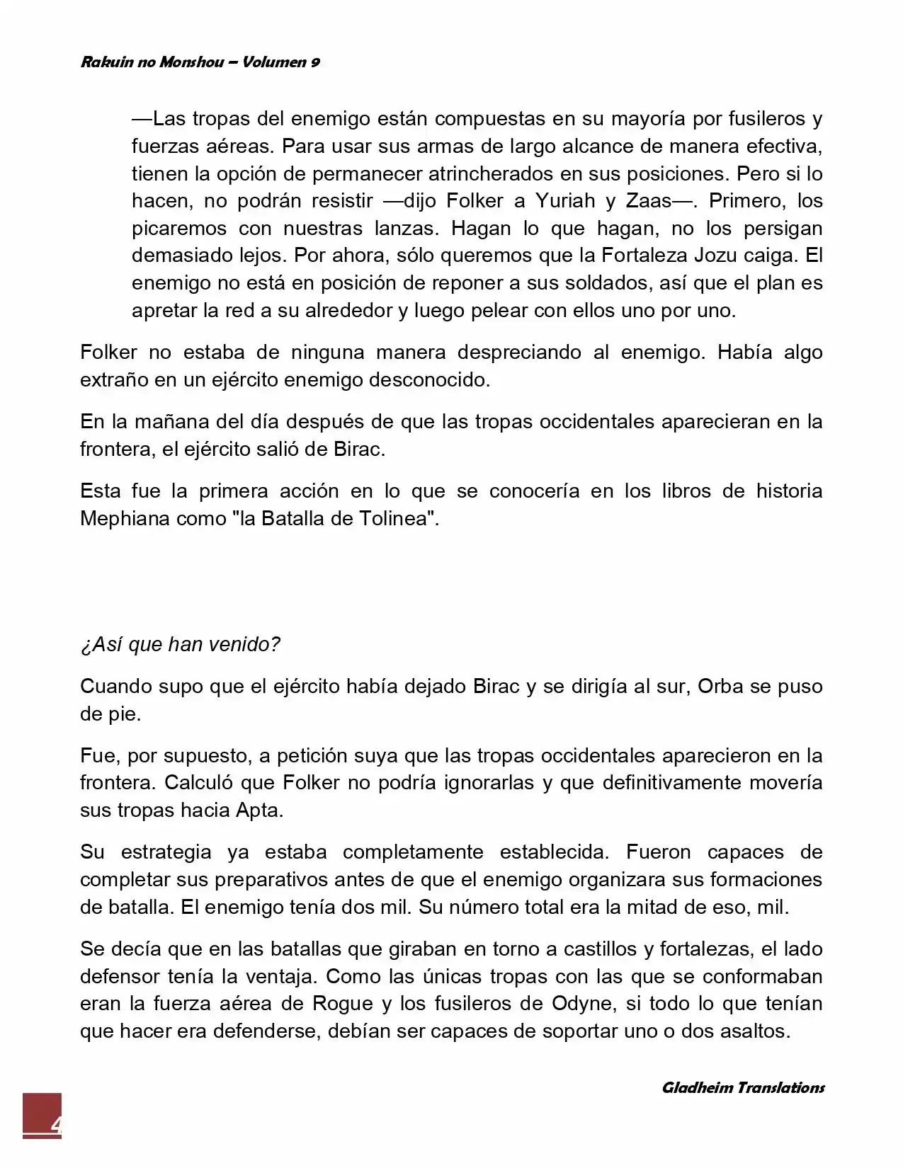 Rakuin No Monshou (Novela) - Capítulo 71 - Página 4 - LectorTMOo