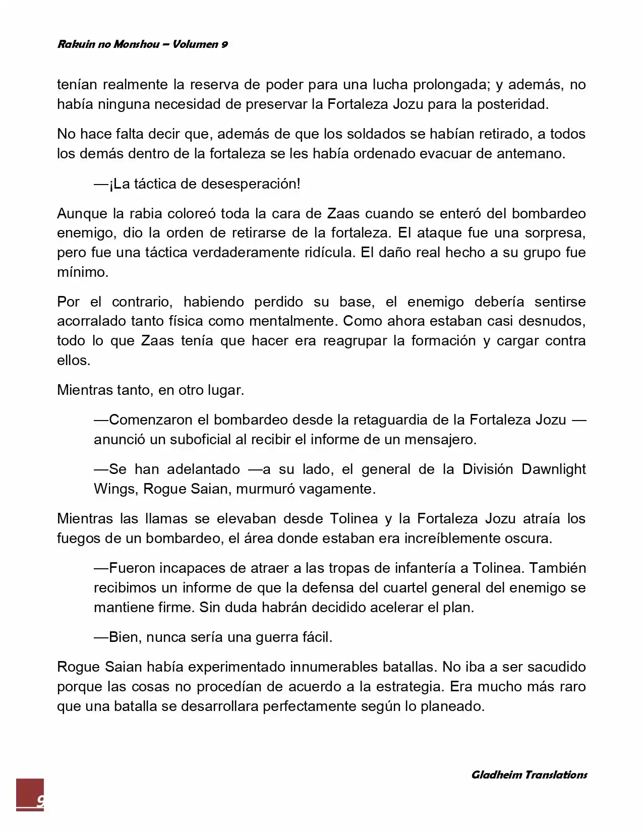 Rakuin No Monshou (Novela) - Capítulo 72 - Página 9 - LectorTMOo