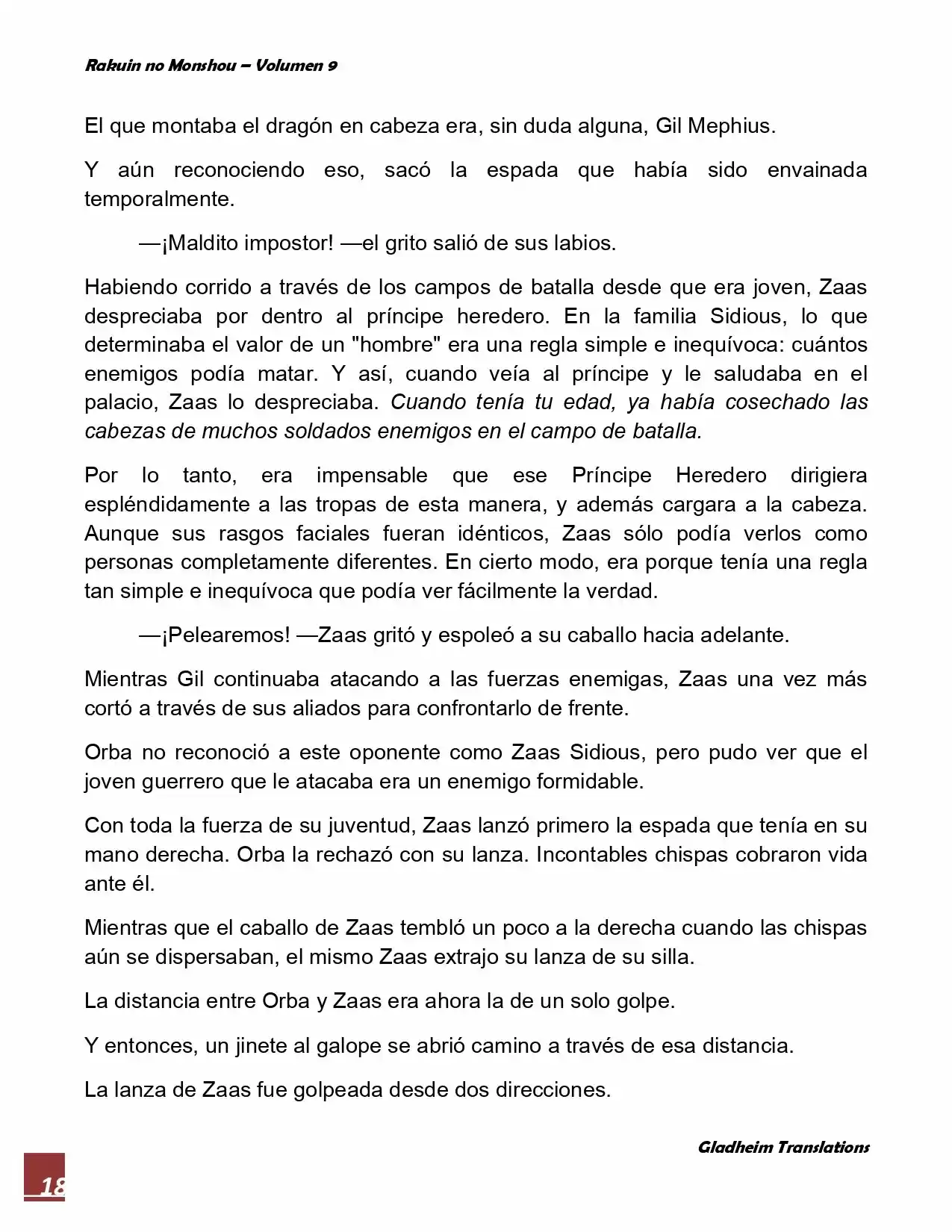 Rakuin No Monshou (Novela) - Capítulo 72 - Página 18 - LectorTMOo