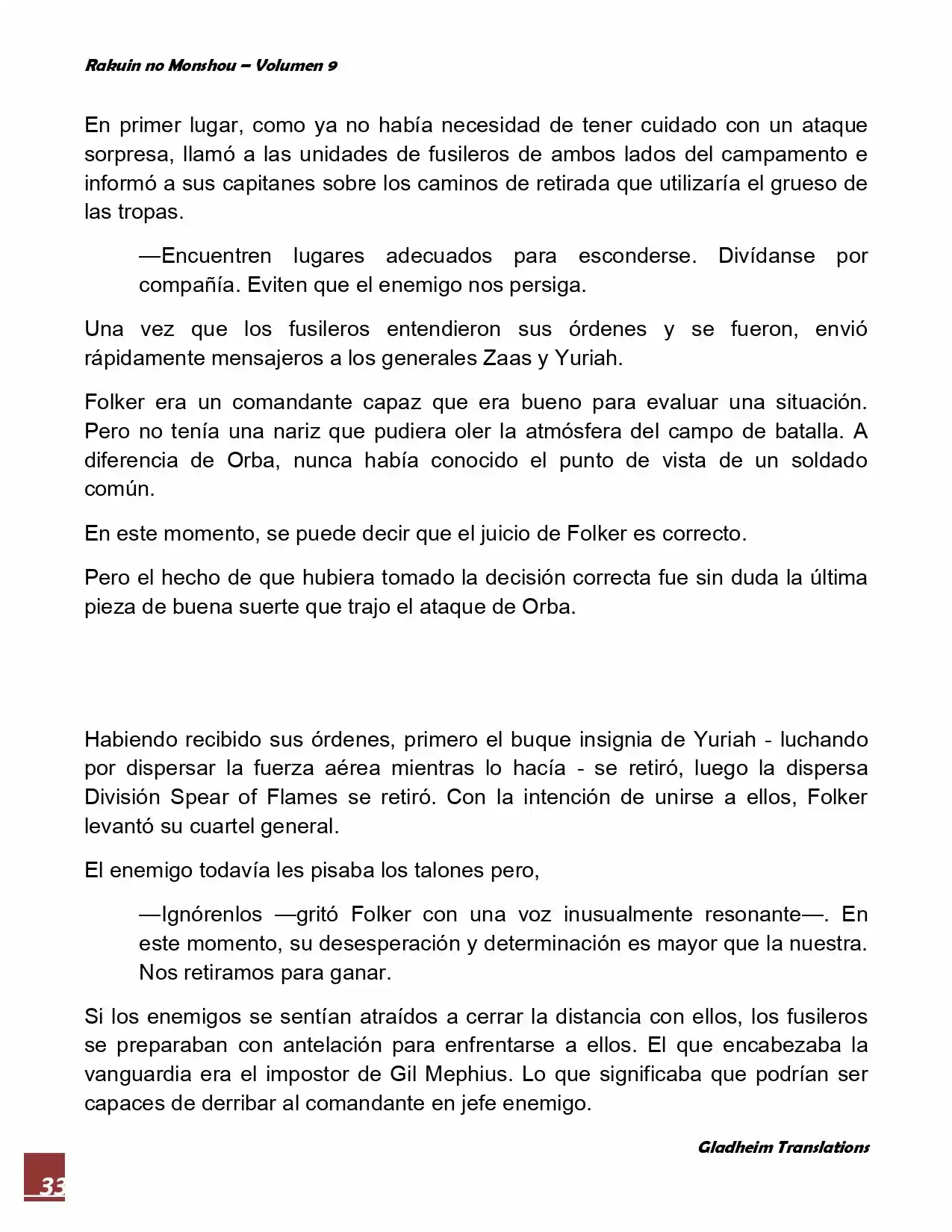 Rakuin No Monshou (Novela) - Capítulo 72 - Página 33 - LectorTMOo