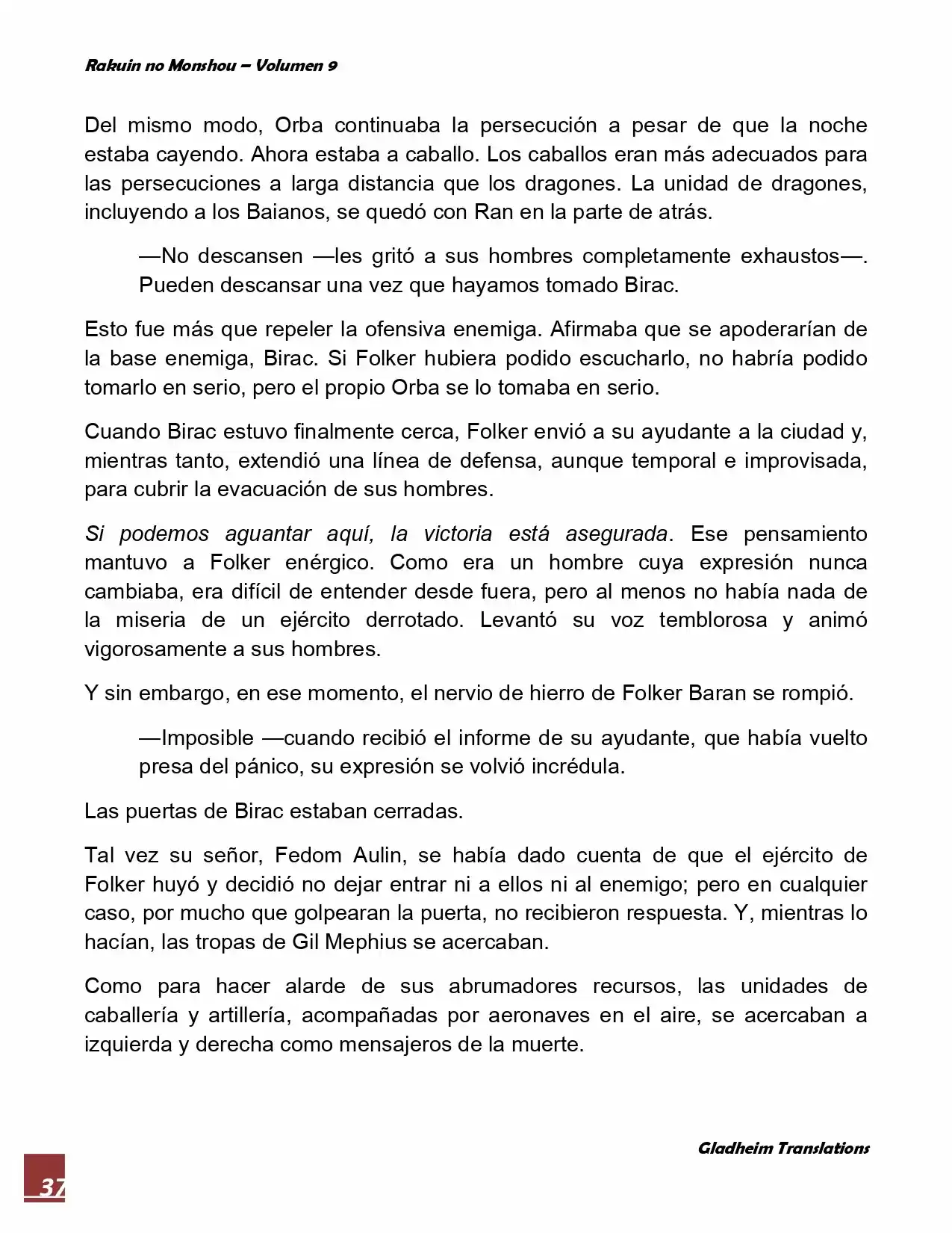 Rakuin No Monshou (Novela) - Capítulo 72 - Página 37 - LectorTMOo